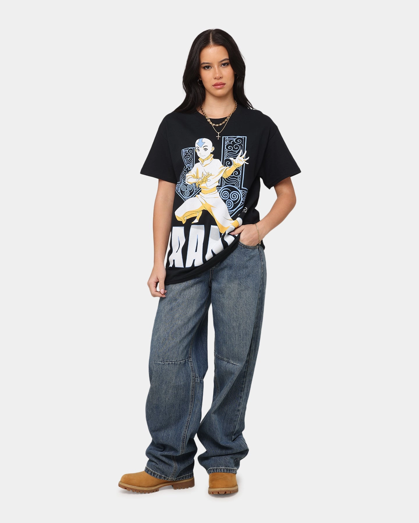 Goat Crew X Avatar: The Last Airbender Aang Arrows T-Shirt Black Playful Design Sustainable