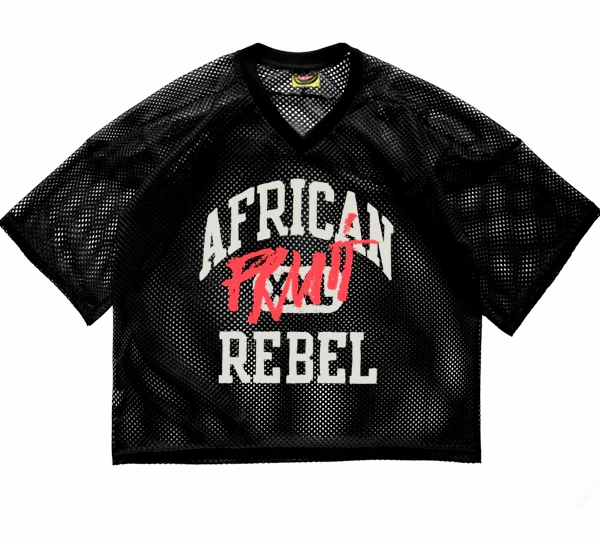 The Fruit Mkt African Rebel Jersey 'Black' FunctionalPockets Fashion Layering