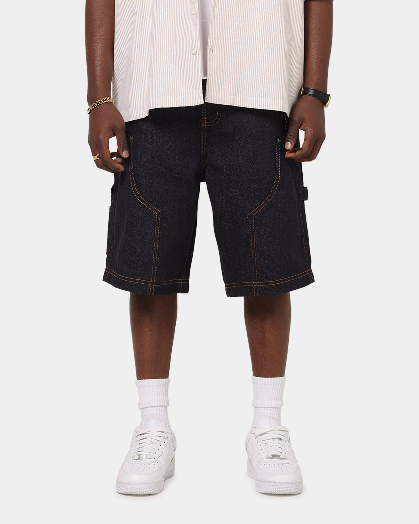 Contemporary Design Carre Work Jorts Dark Washed Indigo