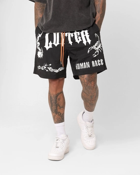 Quick Access Cargo Pockets Loiter Sketch Book Walk Shorts Black