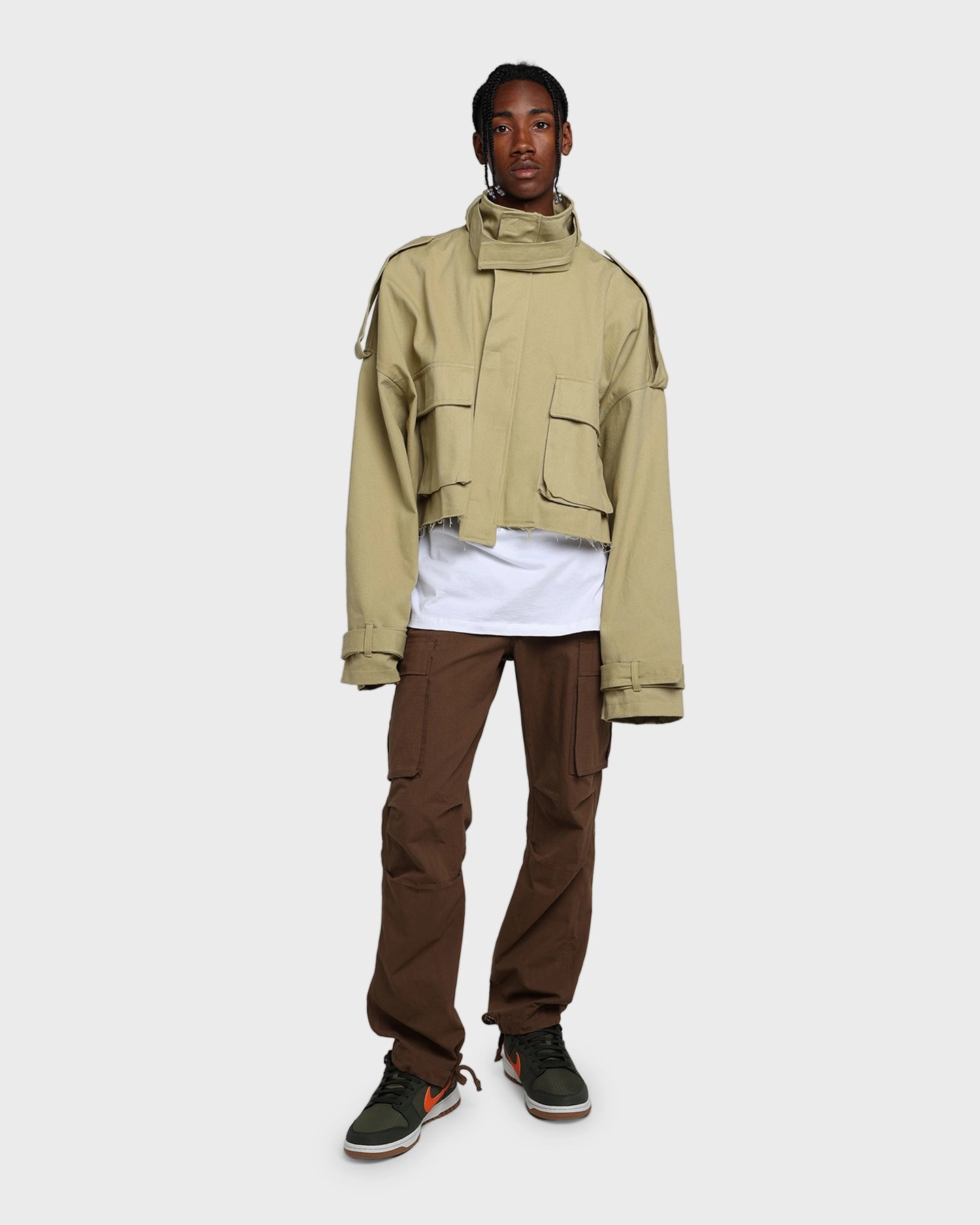 Functional Fit MNML Cropped M65 Jacket Khaki
