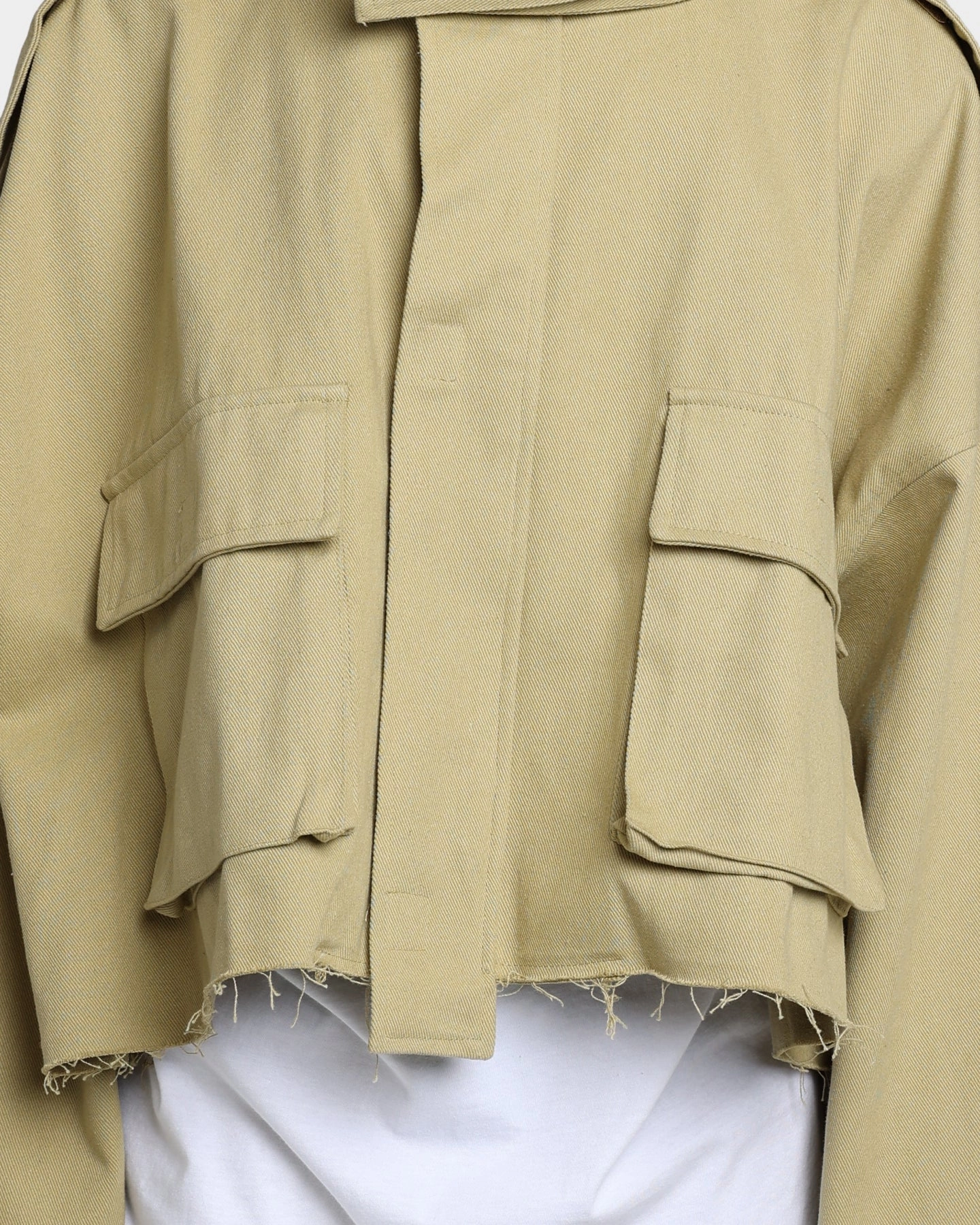 Lightweight Fabric MNML Cropped M65 Jacket Khaki
