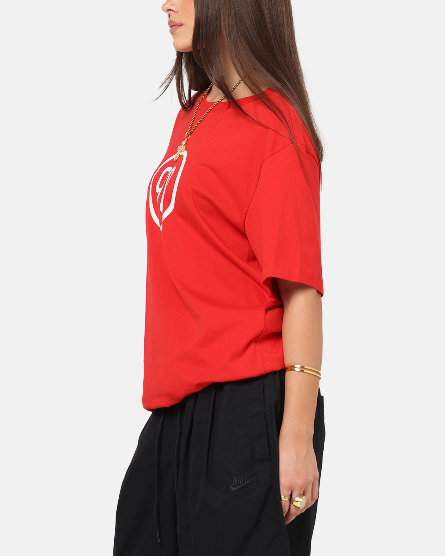 Sporty Top DoubleLayeredCollar Nike Total 90 Soccer T-Shirt University Red
