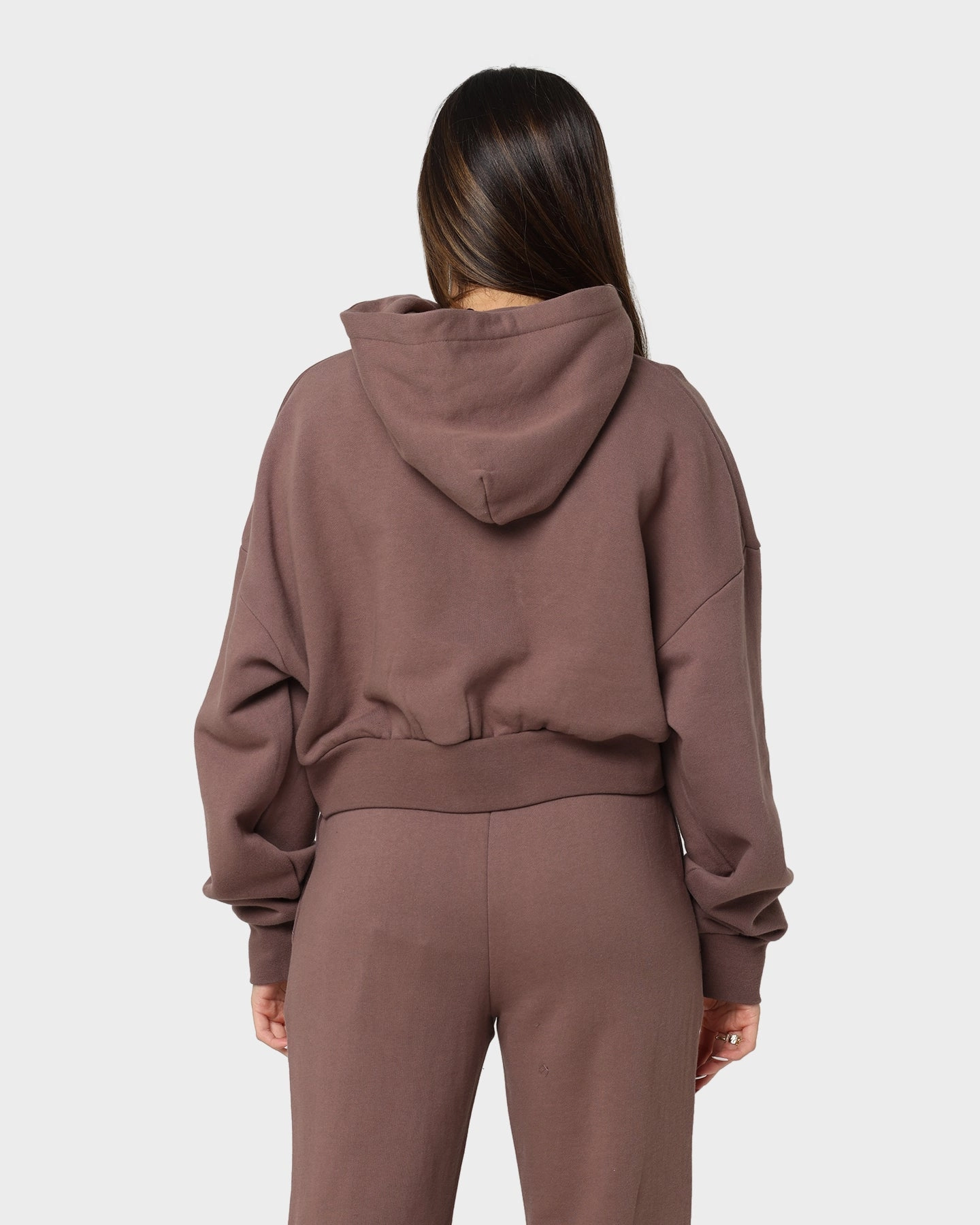 Comfort Fit Silhouette Softshell Outer Layer Stussy Women's Stock Hoodie Brown