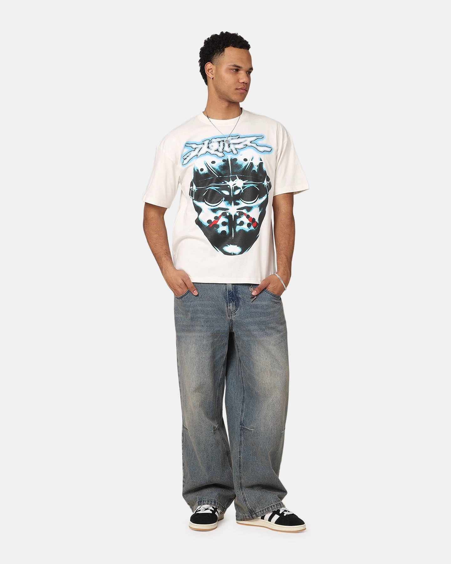 Timeless Design Wide Neck Opening Loiter Search And Destroy T-Shirt Off White