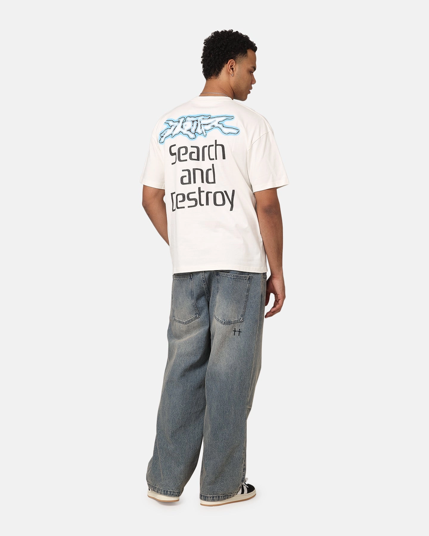 Active Trend Loiter Search And Destroy T-Shirt Off White