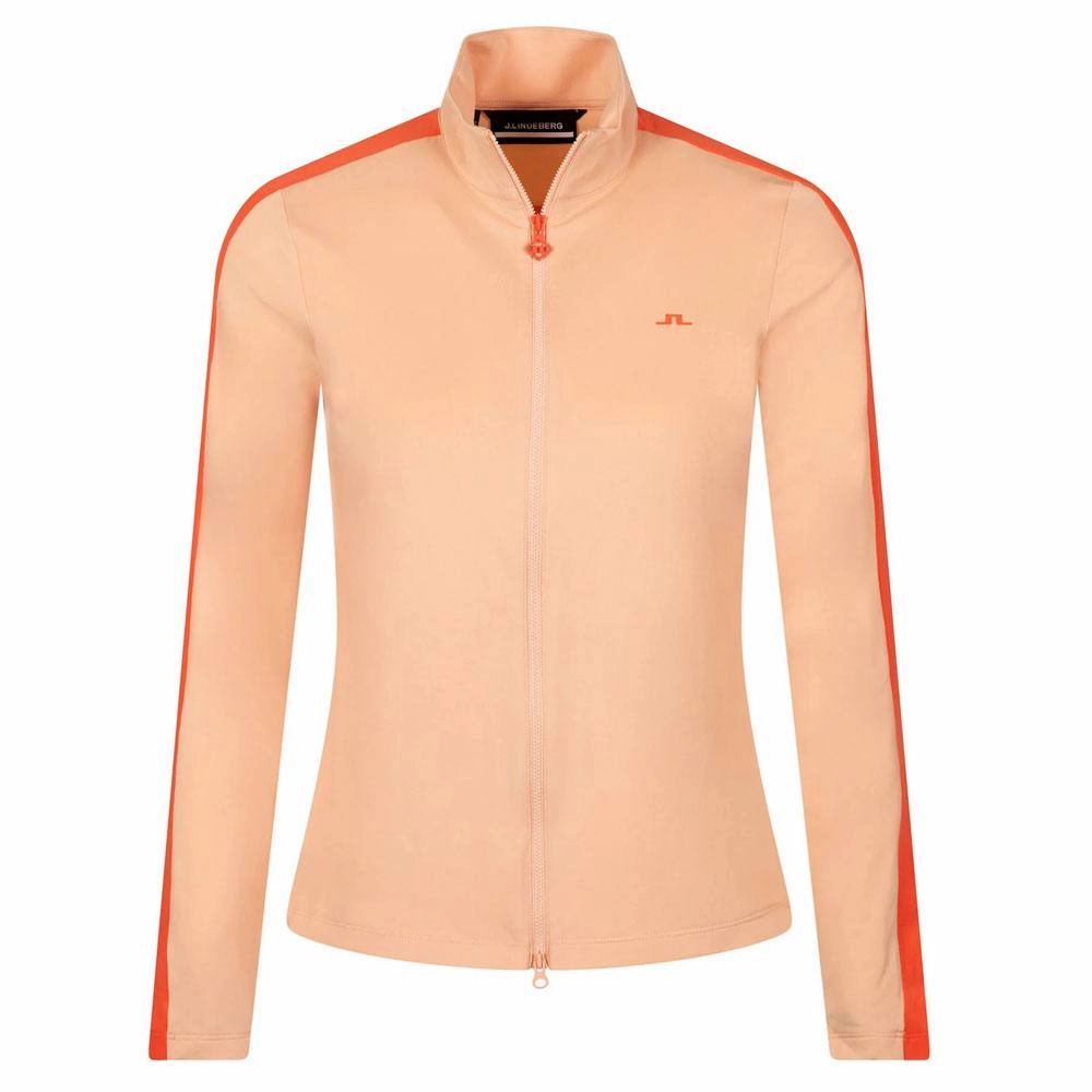 Water Repellent Finish J.Lindeberg Winona Mid Layer Golf Jacket Almost Apricot - SP24 Women