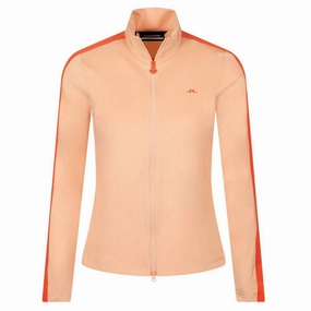 J.Lindeberg Winona Mid Layer Golf Jacket Almost Apricot - SP24 Women Outdoor Look