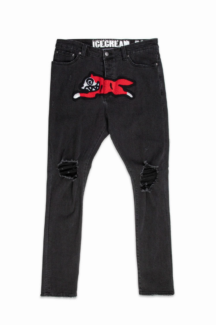 Icecream Black Running Dog Jeans Padded hips Ultra Soft Inner Layer