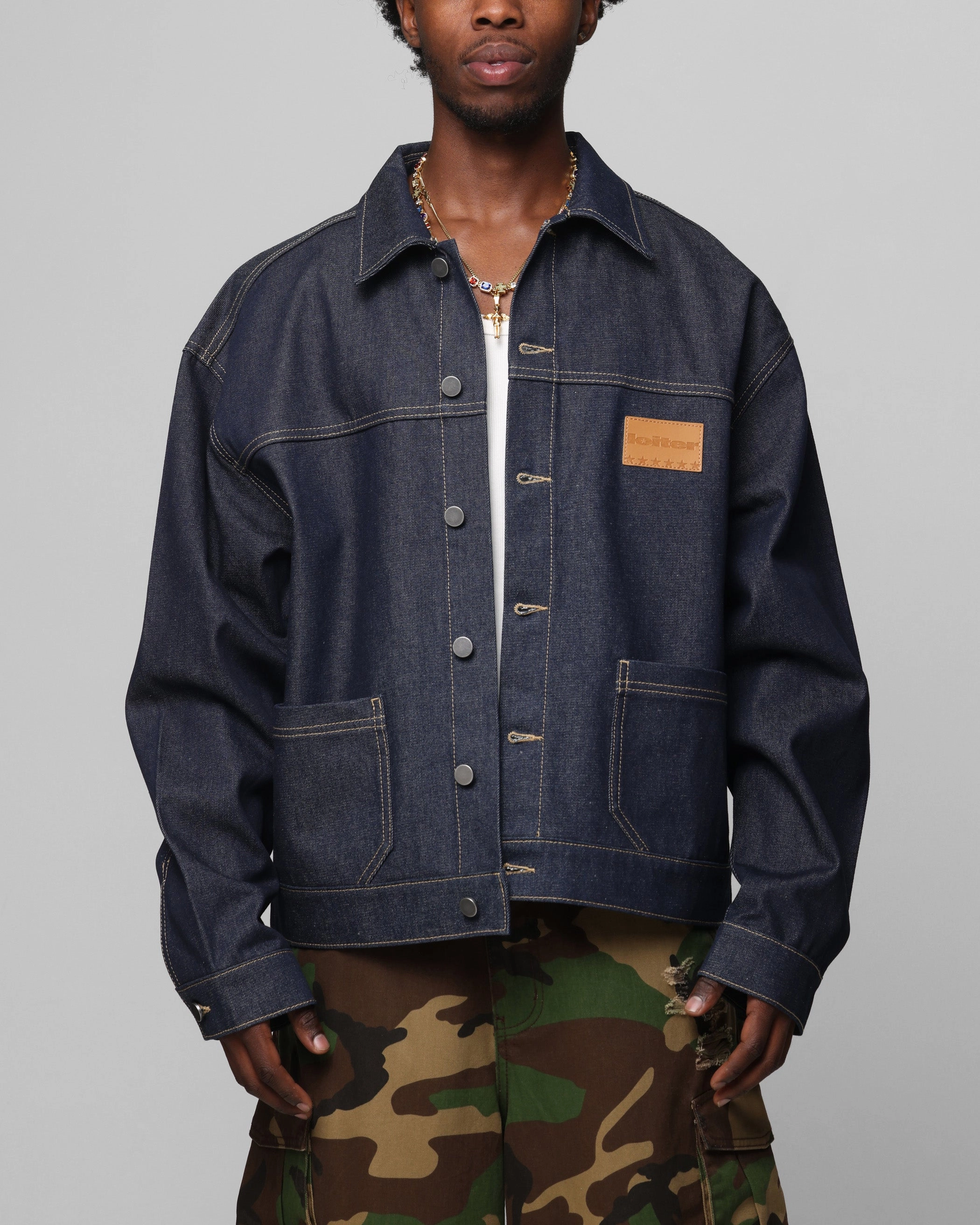 Loiter Prestige Denim Jacket Raw Indigo Ideal Gender - neutral