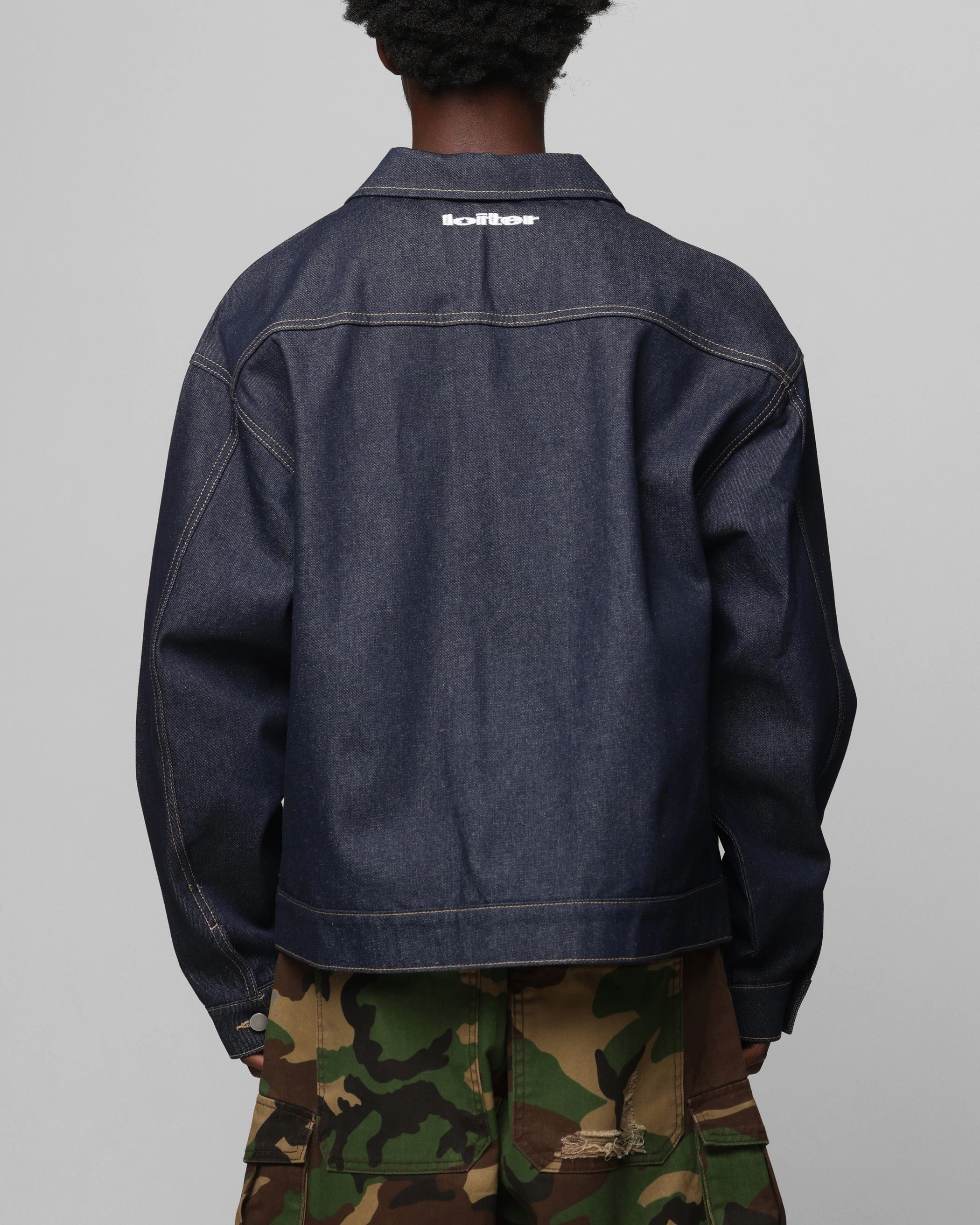 Loiter Prestige Denim Jacket Raw Indigo Adventure Wear