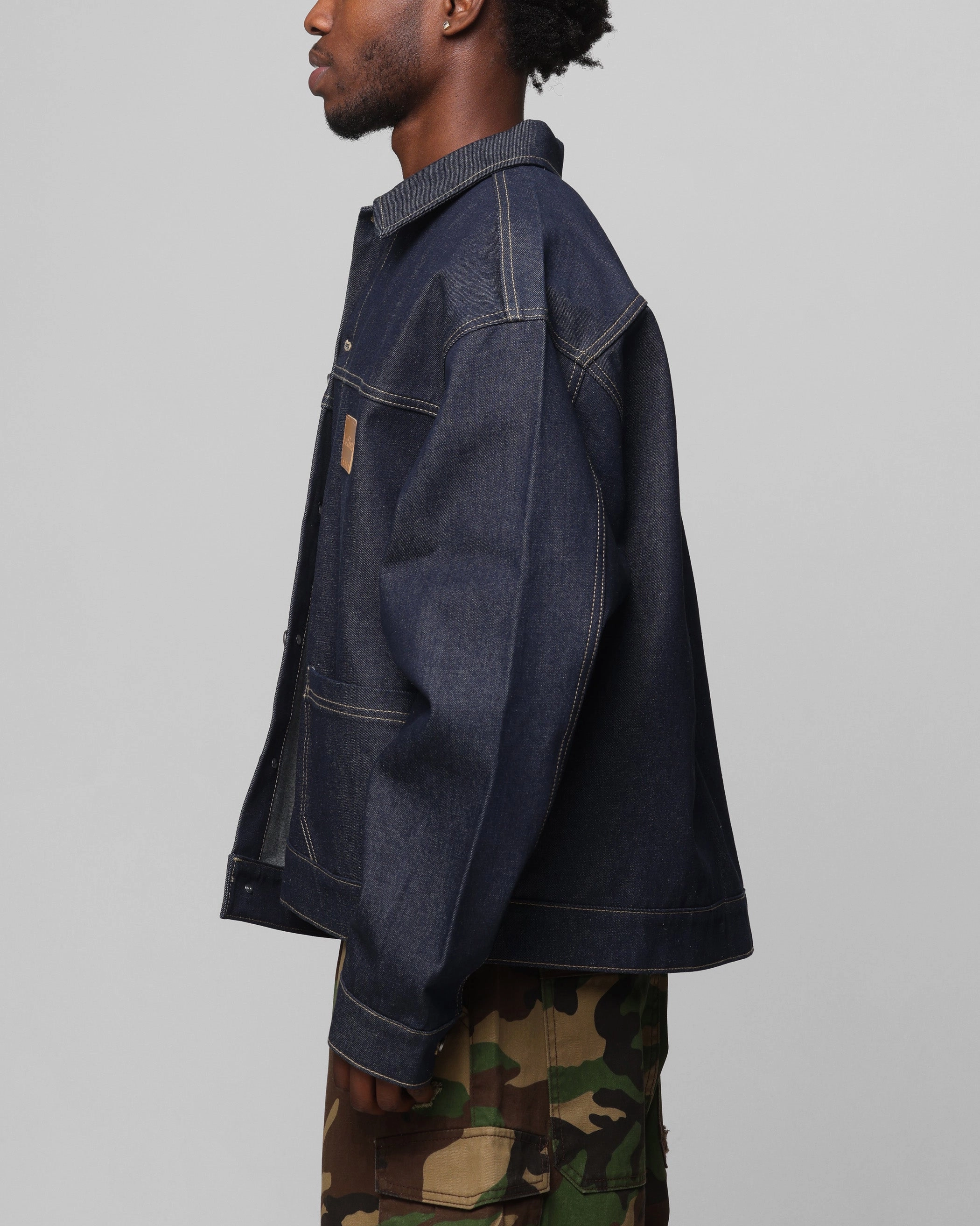 Layer Look sports practice Loiter Prestige Denim Jacket Raw Indigo