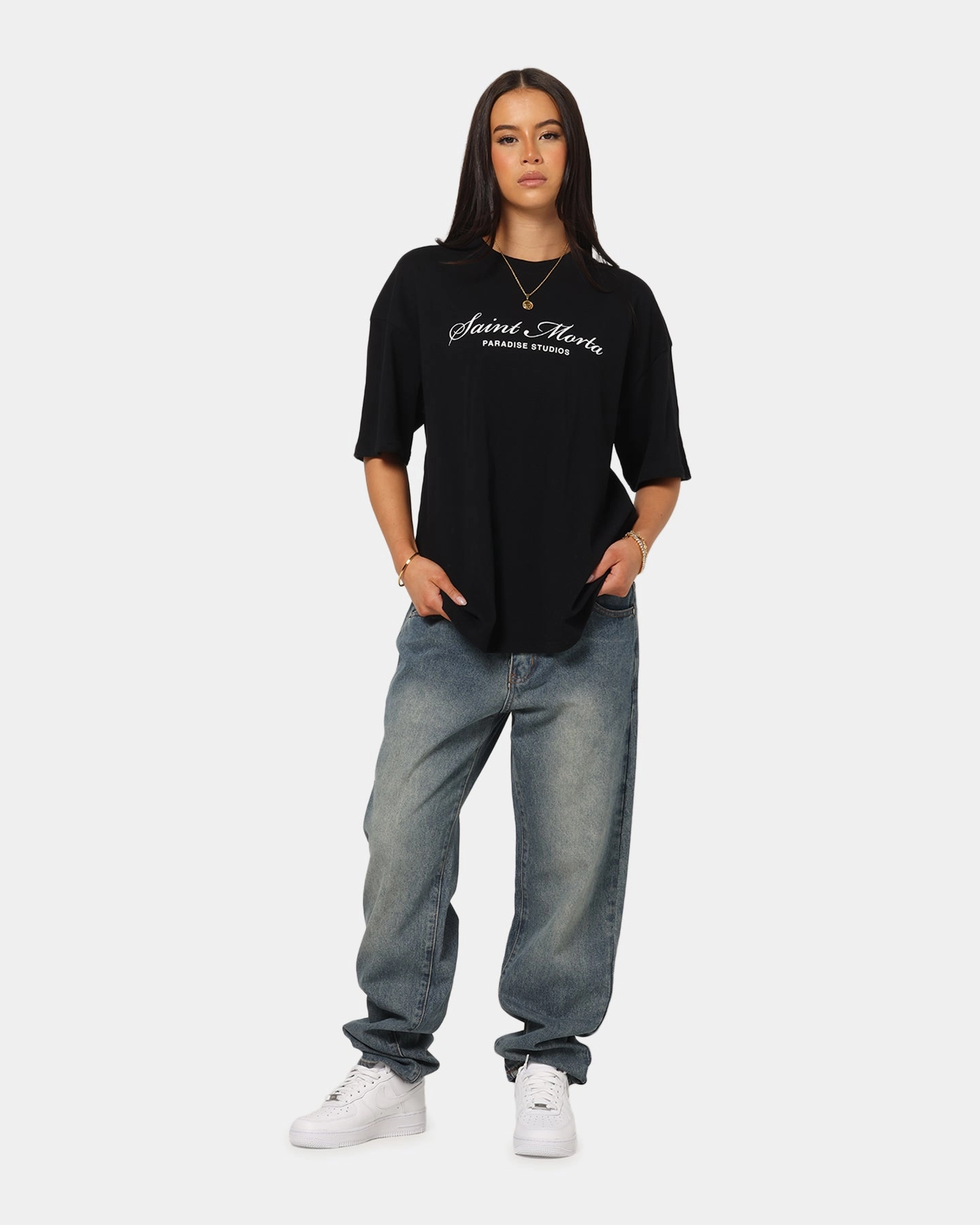 Saint Morta Studios Logo T-Shirt Black Thermal regulation