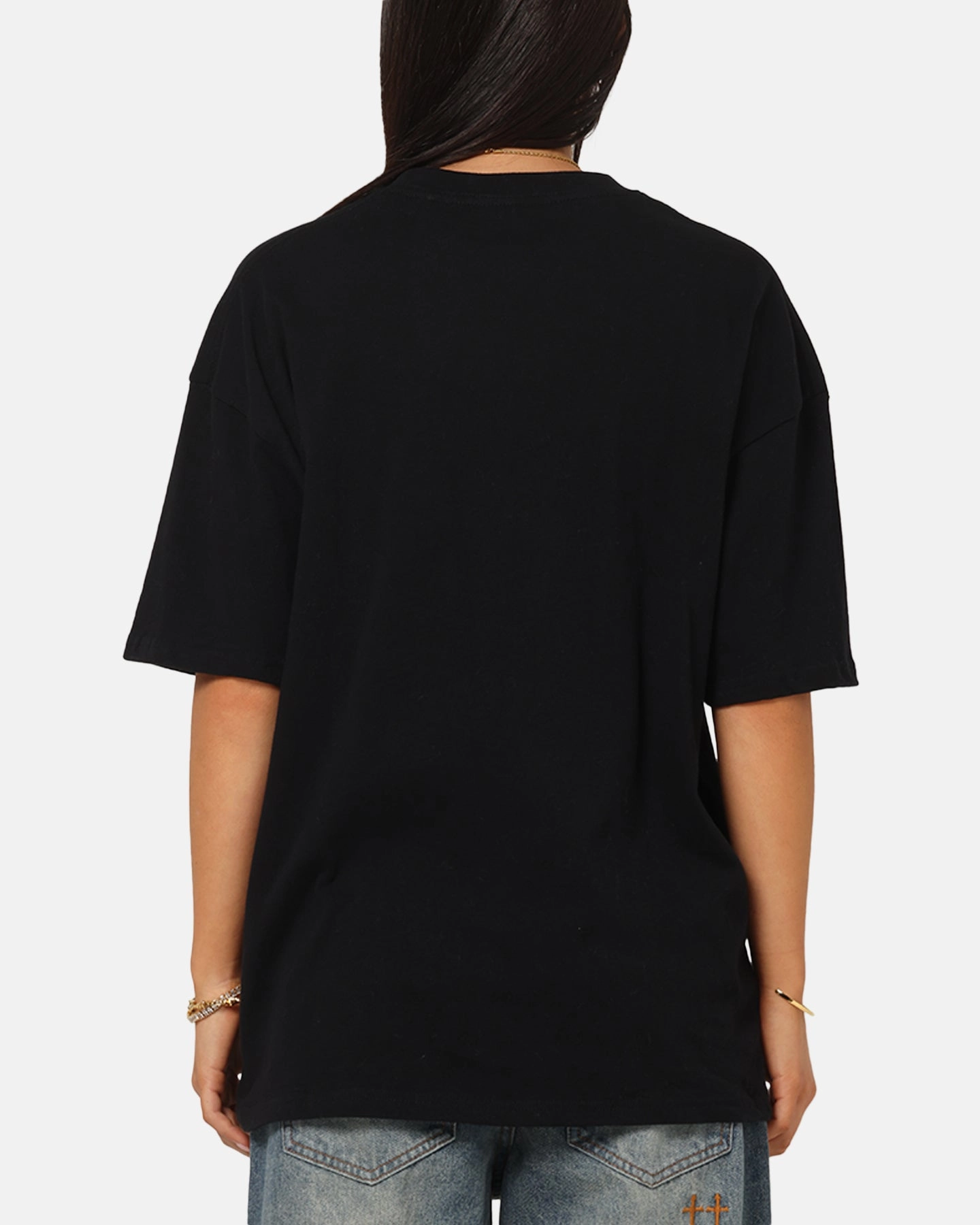 Organic Cotton Brushed Interior Lining Saint Morta Studios Logo T-Shirt Black