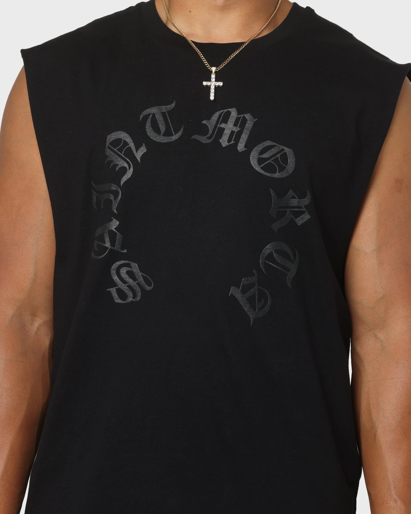 Saint Morta Humanity Muscle T-Shirt Black Casual Style