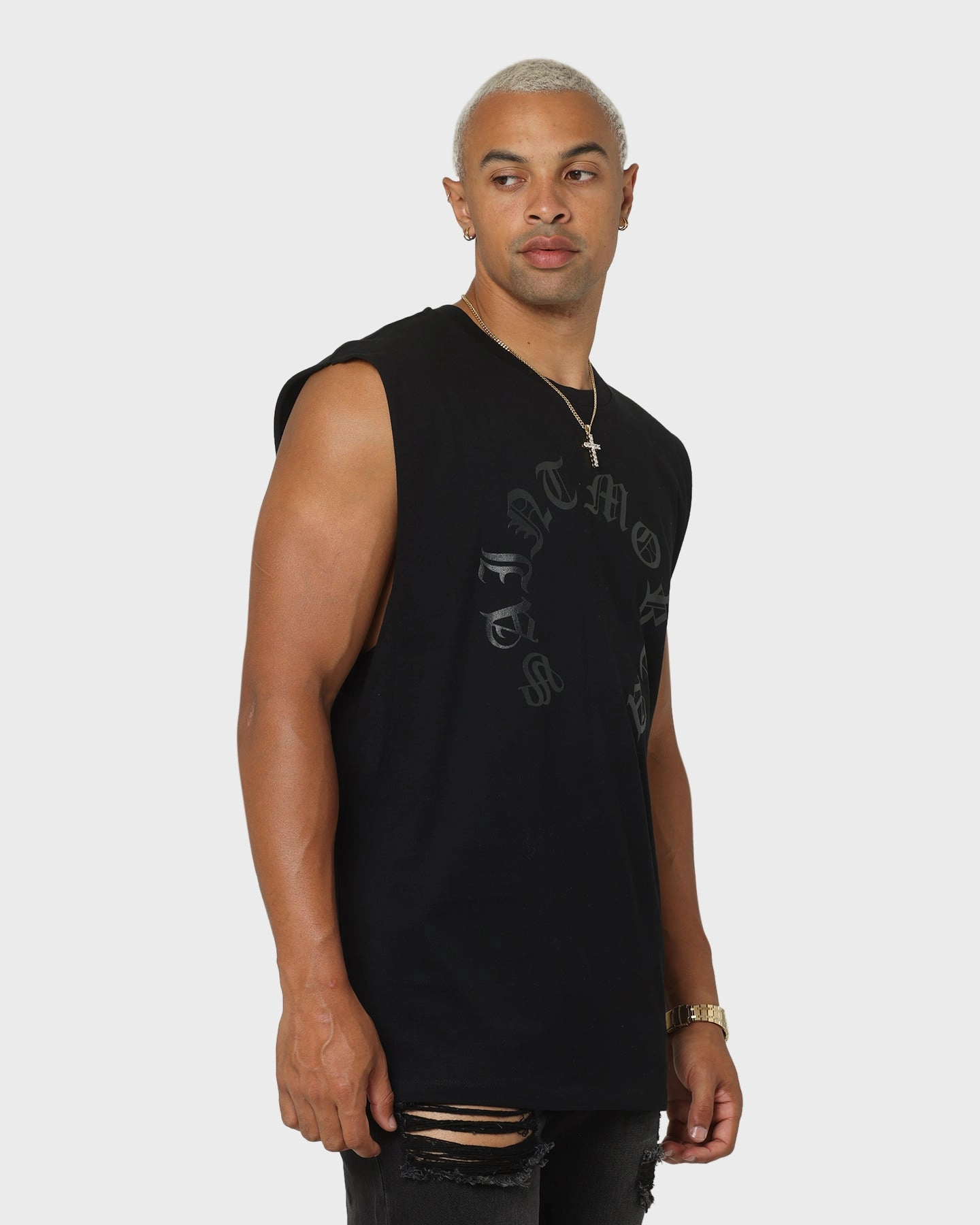 Saint Morta Humanity Muscle T-Shirt Black Slim fit clothing Casual Vibe Wear
