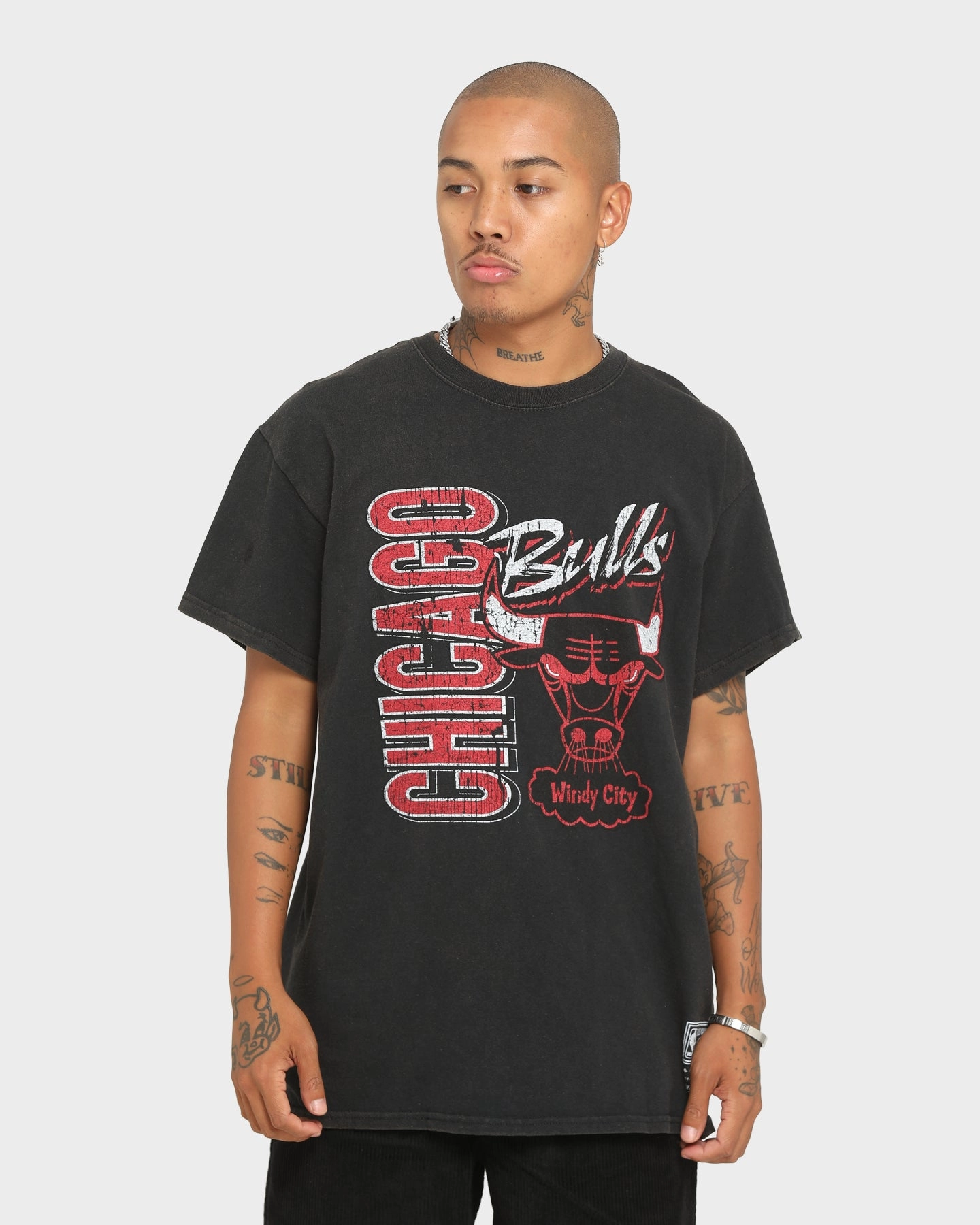 Formal Occasion Mitchell & Ness Chicago Bulls Windy City Vintage T-Shirt Vintage Black