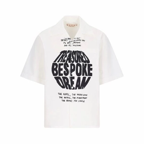 Marni S/S Print Shirt 'White' Subtle patterns Day-To-Night Wear