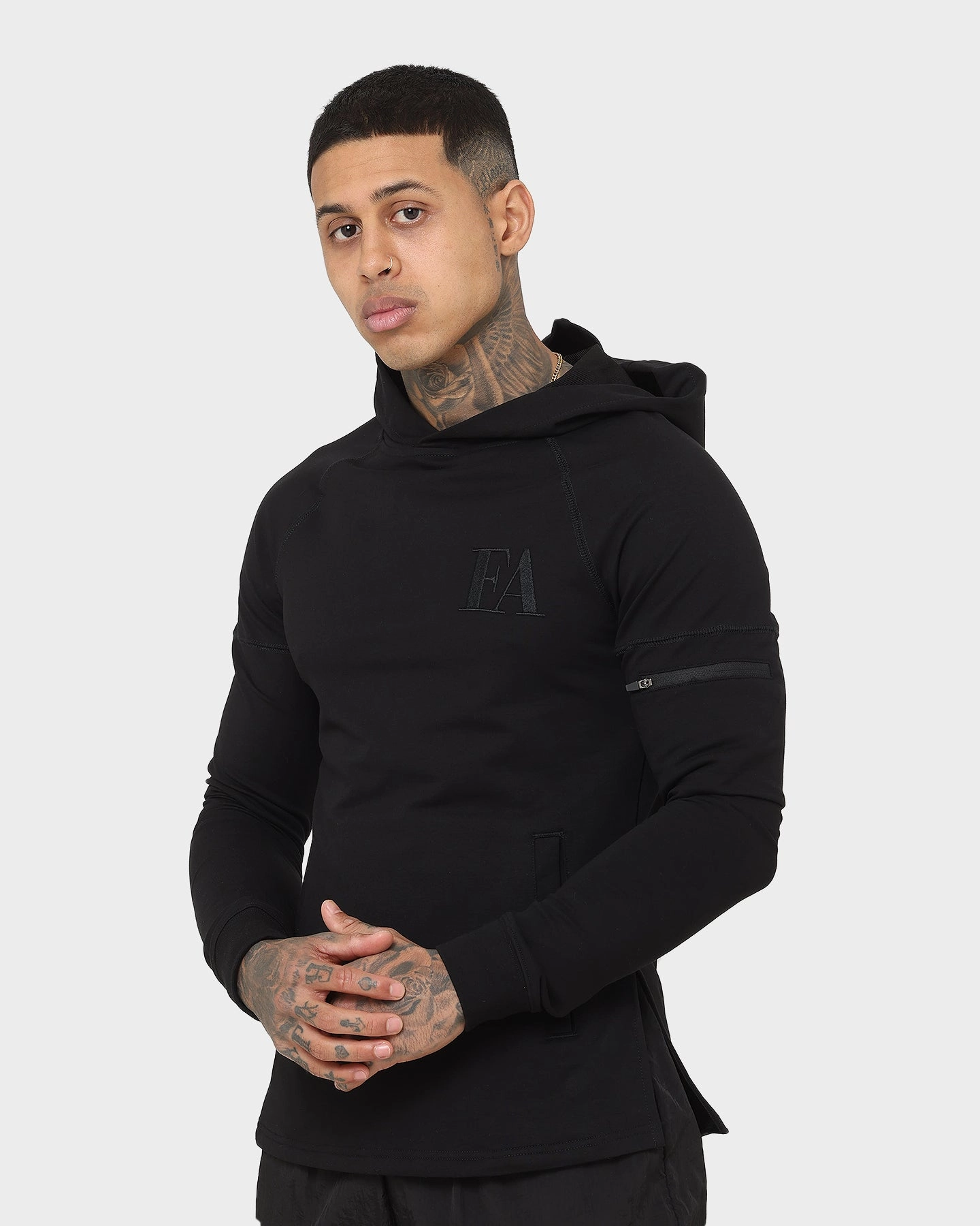 EA Strength Hoodie Black Zippered Closure