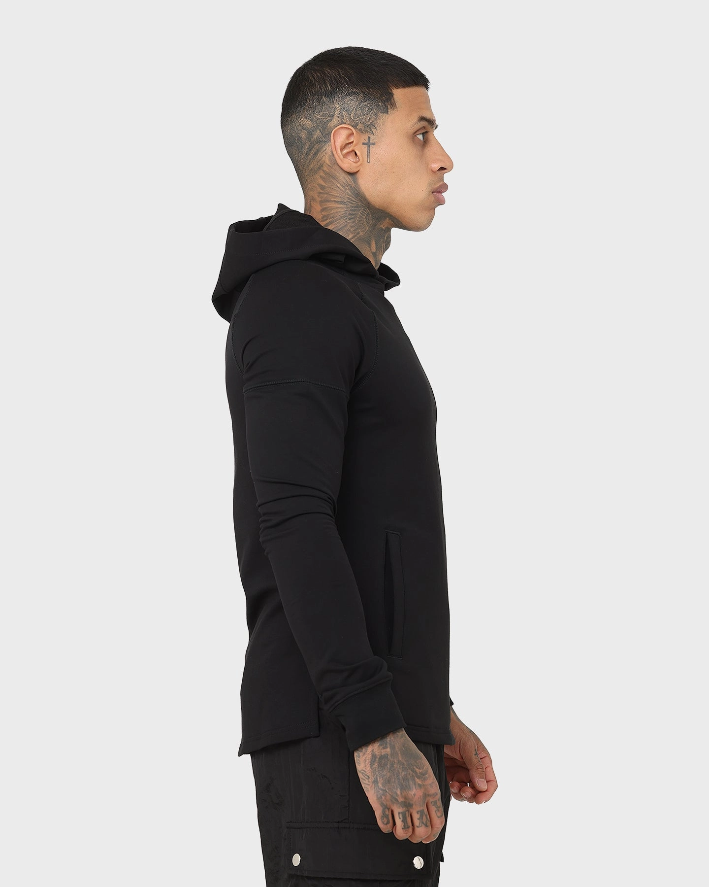 EA Strength Hoodie Black Gray train journey