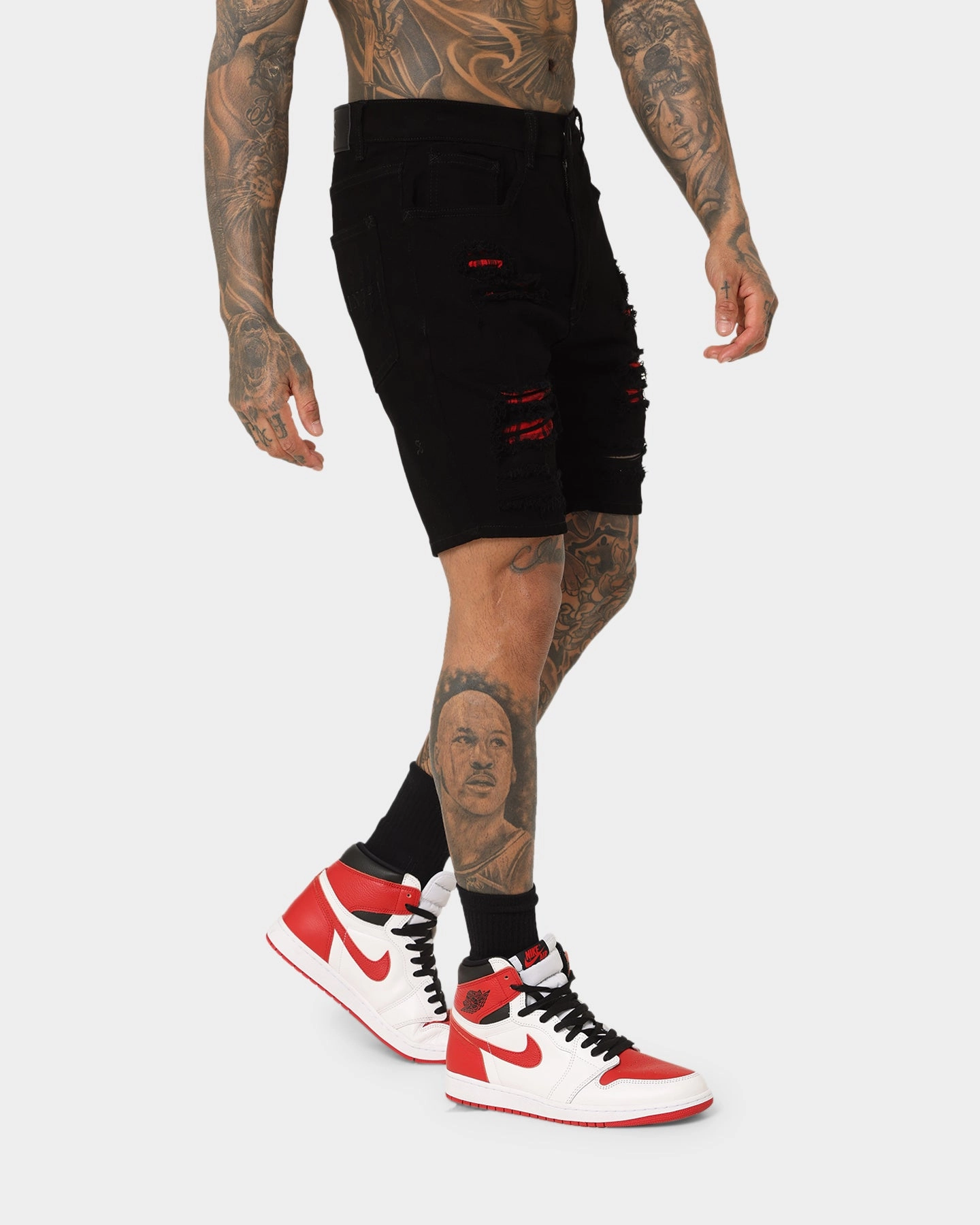 Saint Morta Tarta Summum Shorts Black/Red Flexible Movement Cut