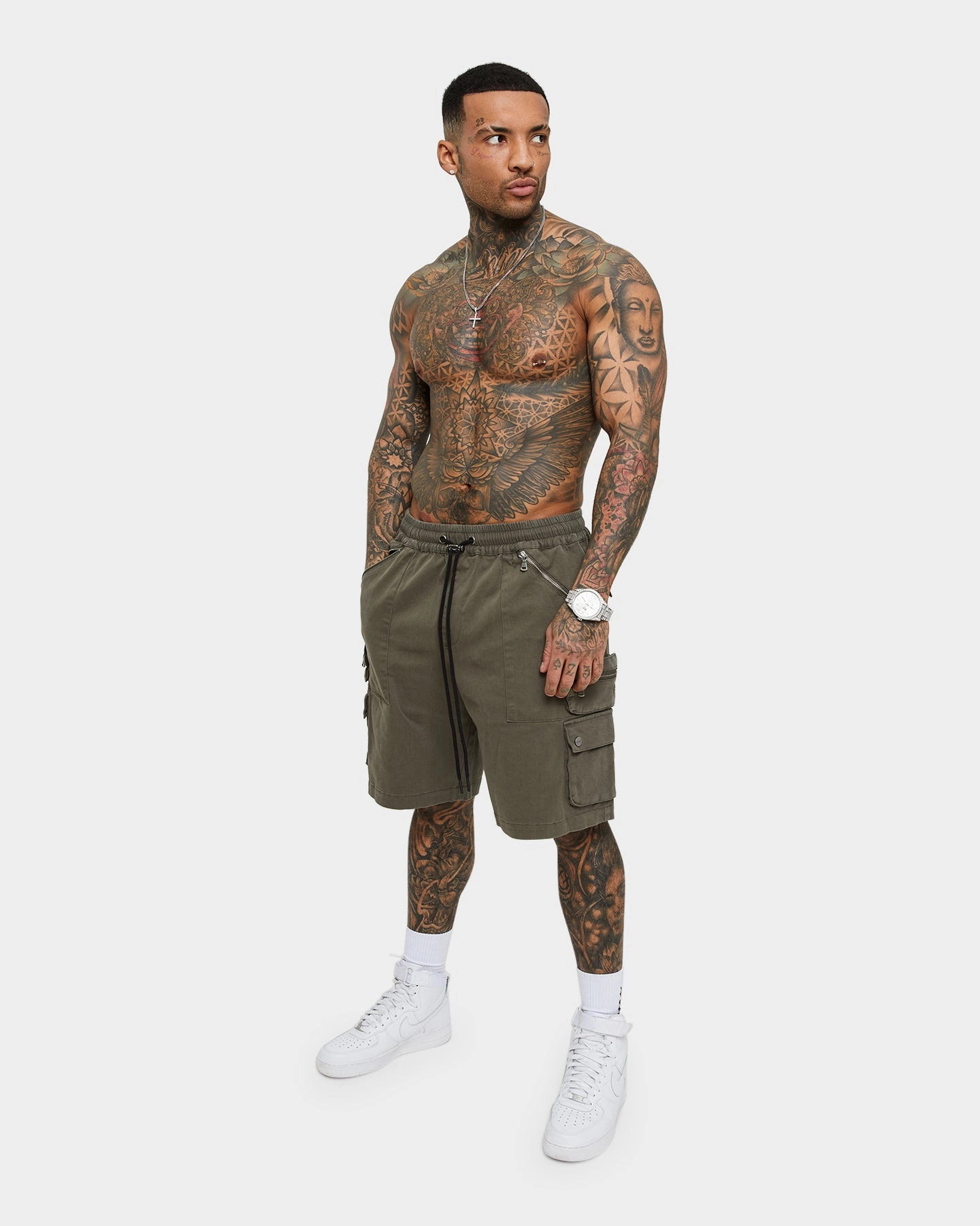 fall shorts Saint Morta Desolation Cargo Shorts Army Green