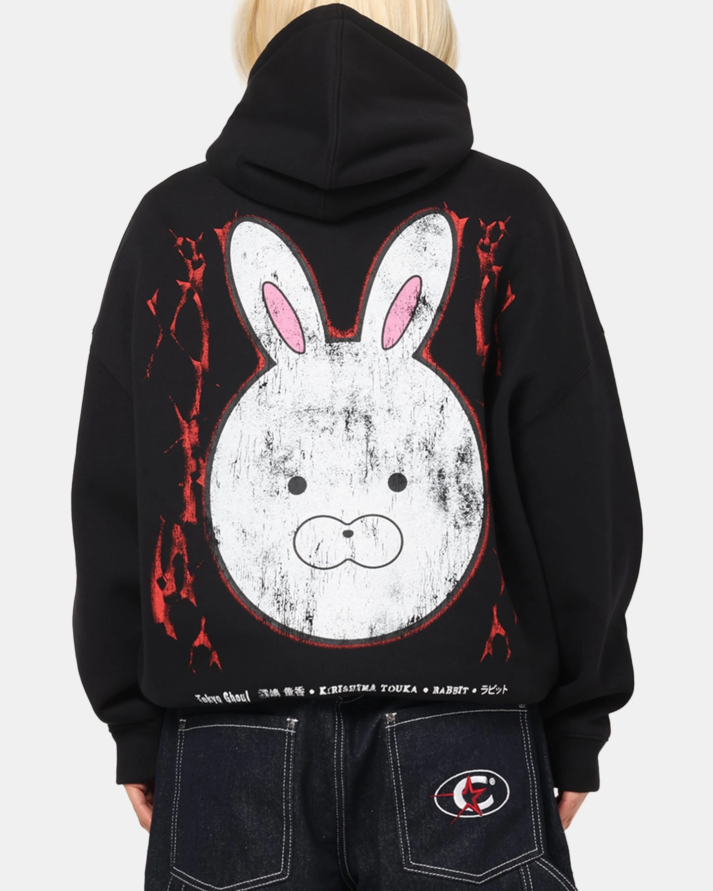 73 Studio X Tokyo Ghoul Rabbit Premium Hoodie Black Concentration