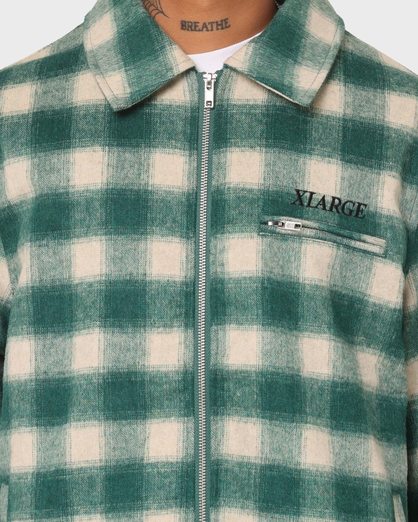 no pocket X-Large Slash Jacket Green