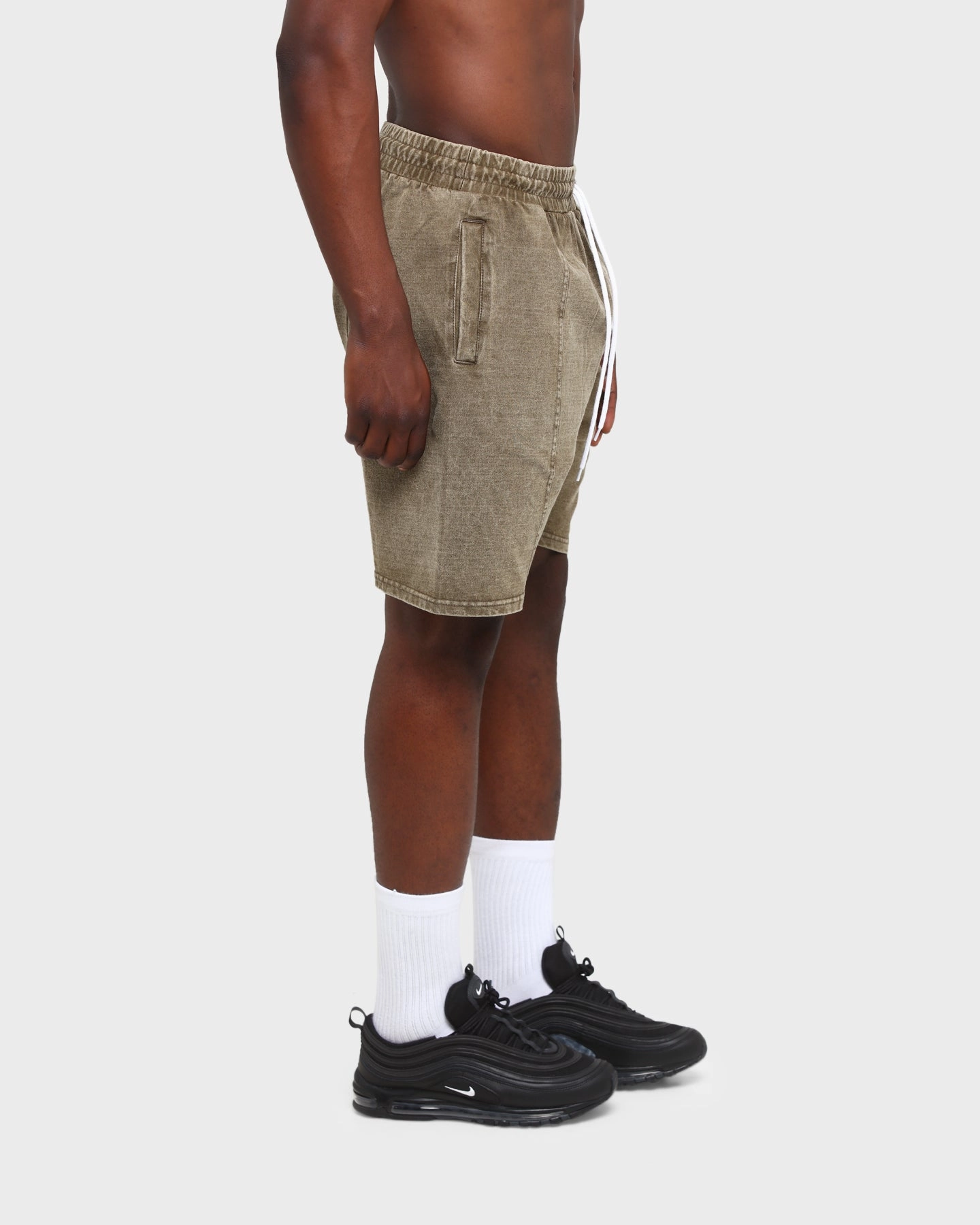 Elevn Clothing Co. VTG Washed Shorts Forest Moisture Management System