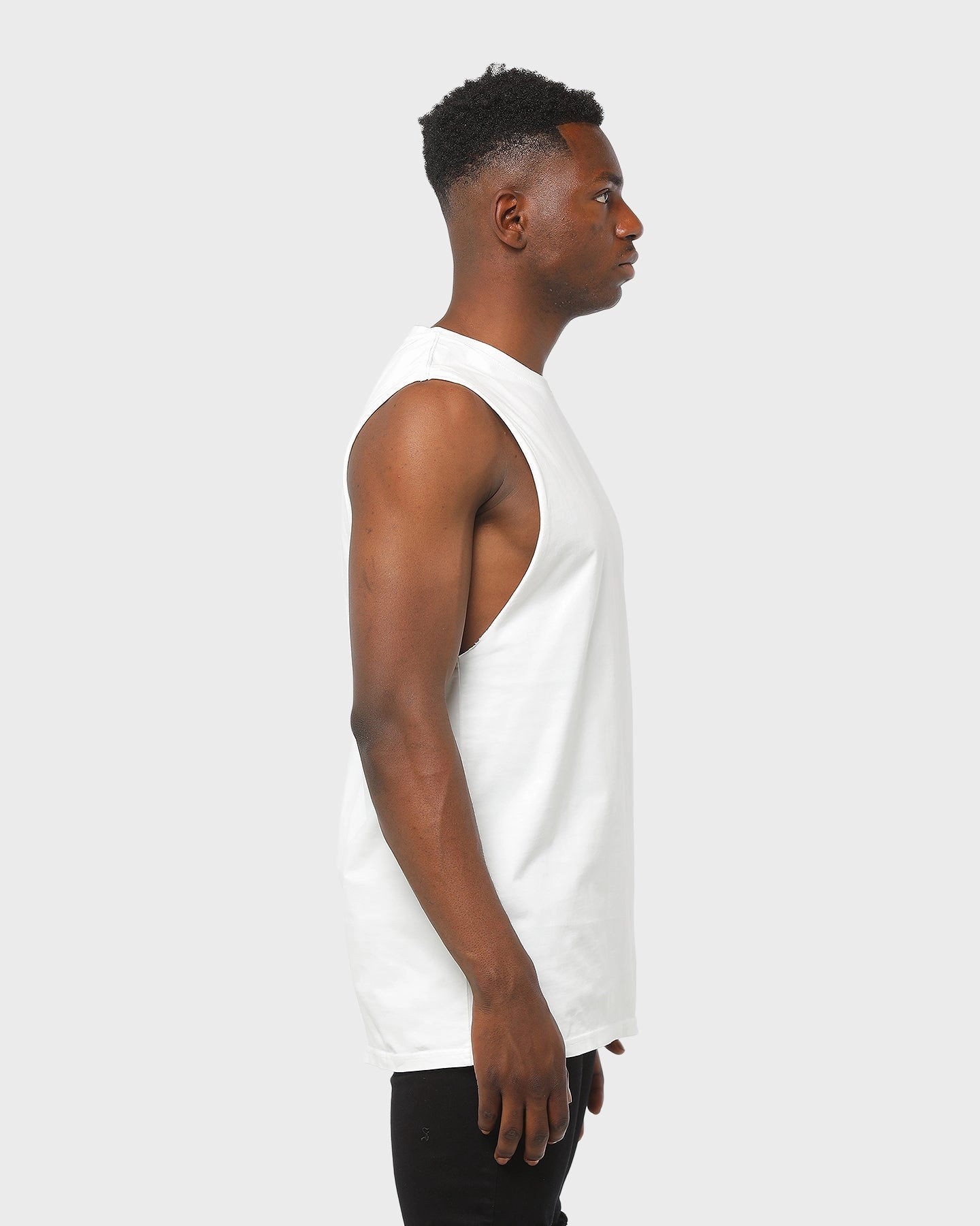 Garment Dyed Finish Soft Material Elevn Elemental Muscle White/Blue