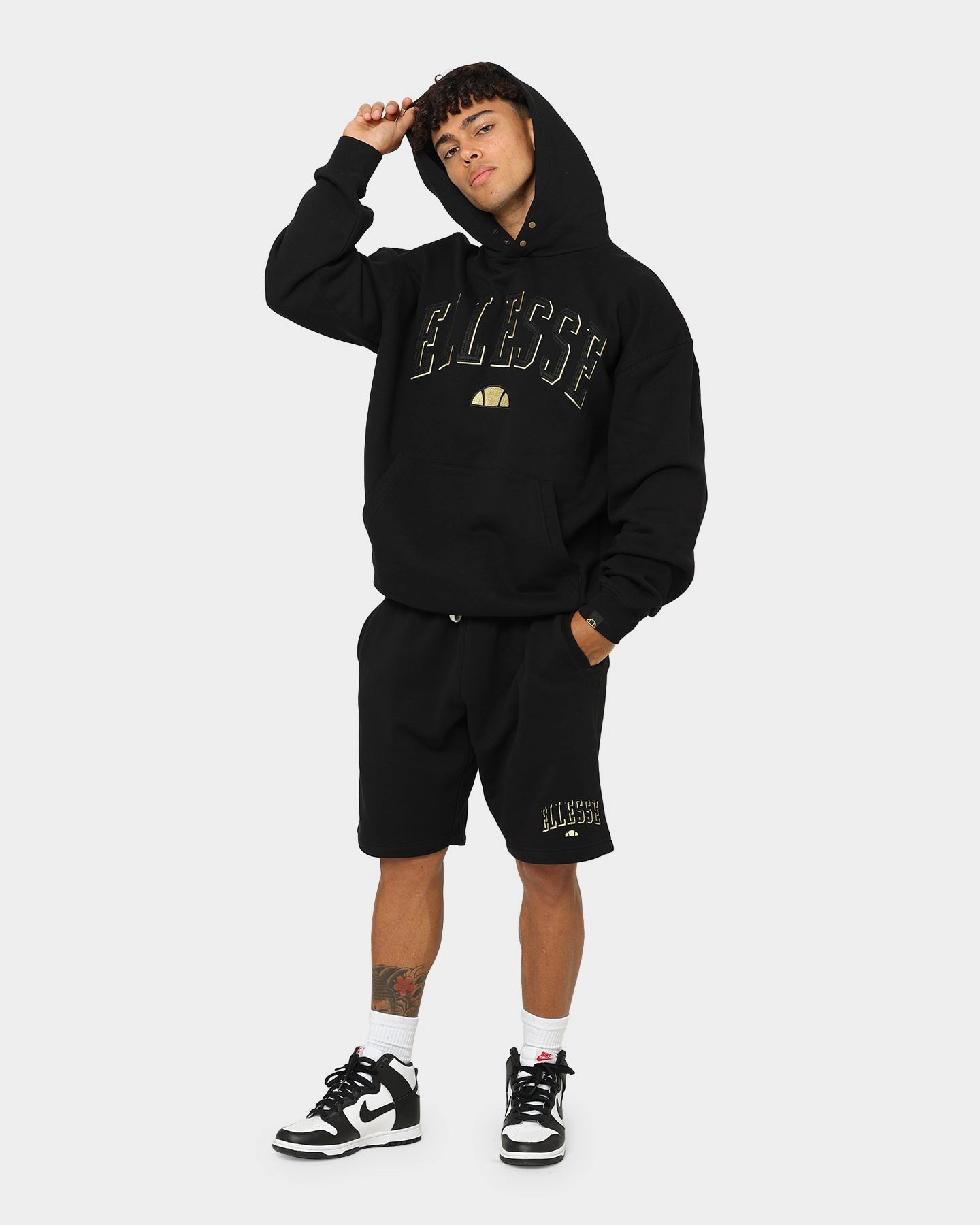 Ellesse Duke Hoodie Black/Gold Layered Comfort