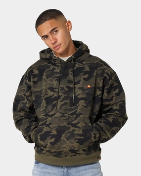colorful Smart Casual Ellesse Hoodamo Overhead Hoodie Camo