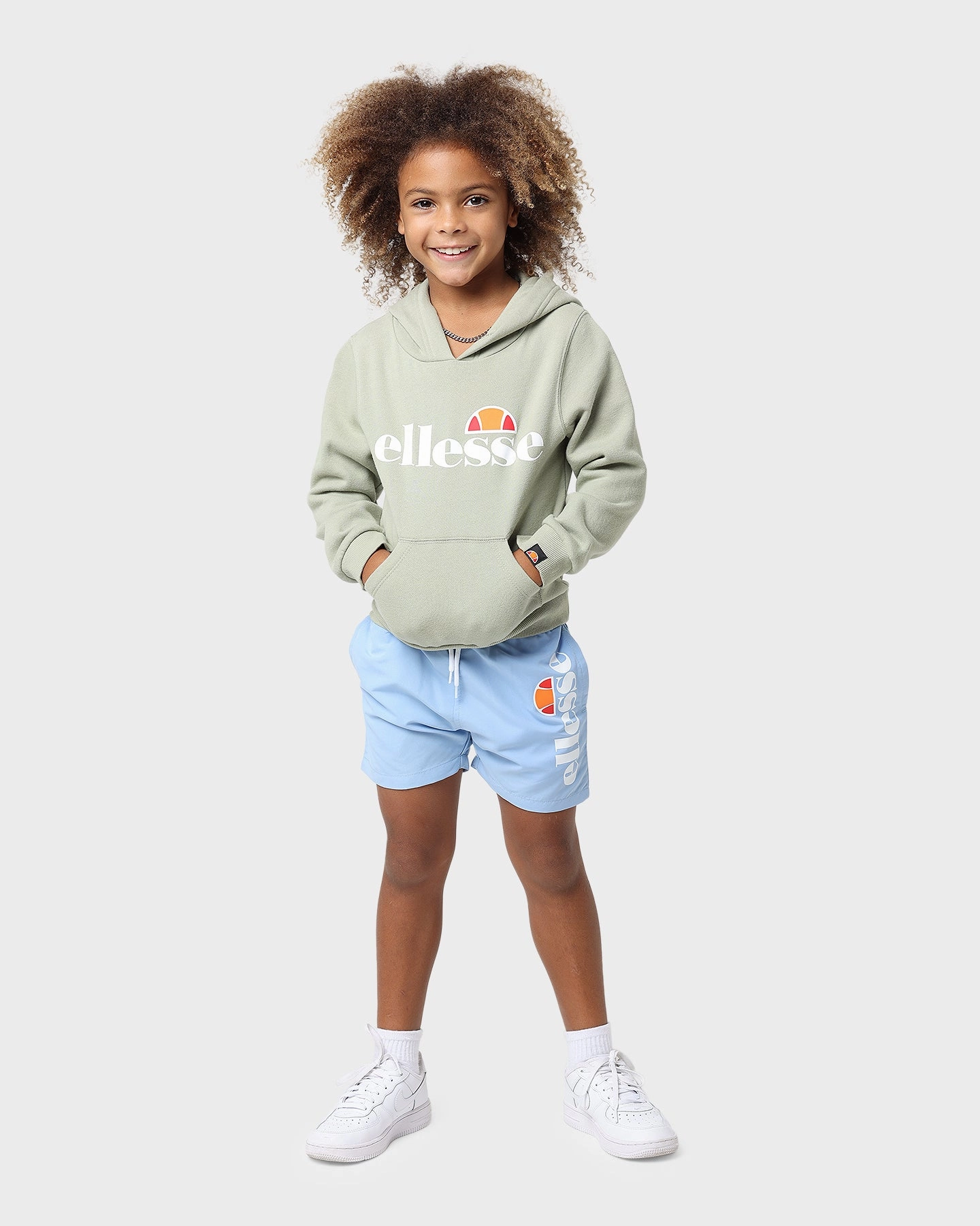 Sport Fit Wool Ellesse Kids' Jero OH Hoodie Green