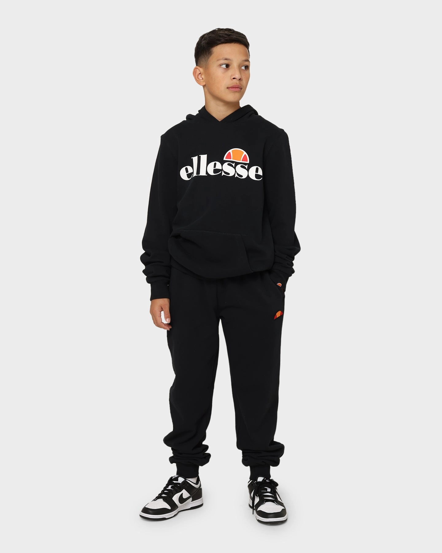 Ellesse Kids' Jero Overhead Junior Hoodie Black Visa Praise