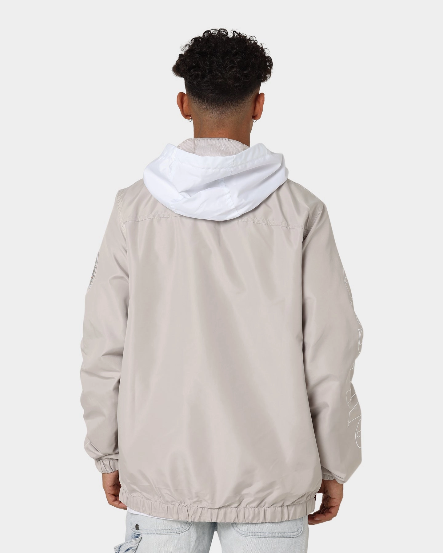 Ellesse Marine Jacket Light Grey Three Layer Laminate Slide
