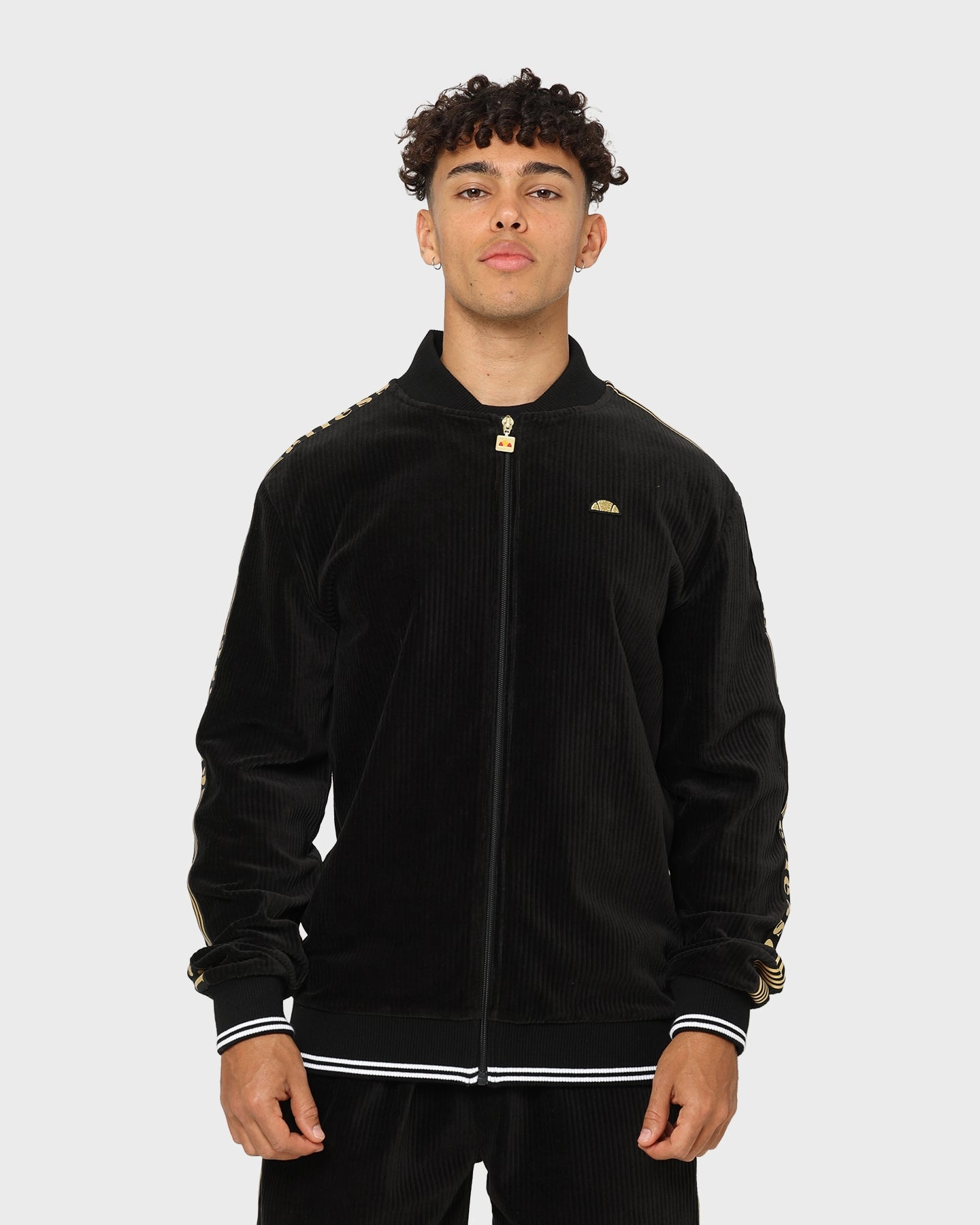 Ellesse Monzo Corduroy Track Jacket Black/Gold countryside Optimize