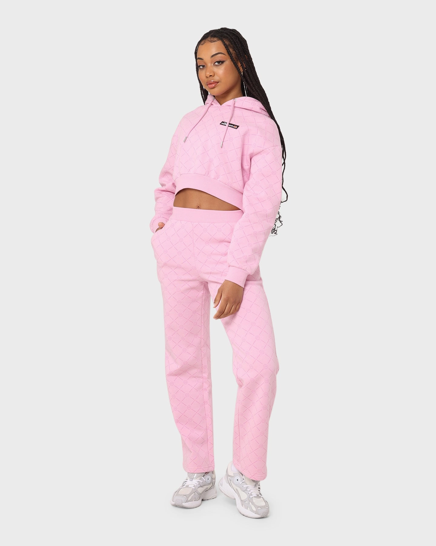 Polyester Easter Ellesse Women's Marinell Crop Hoodie Light Pink