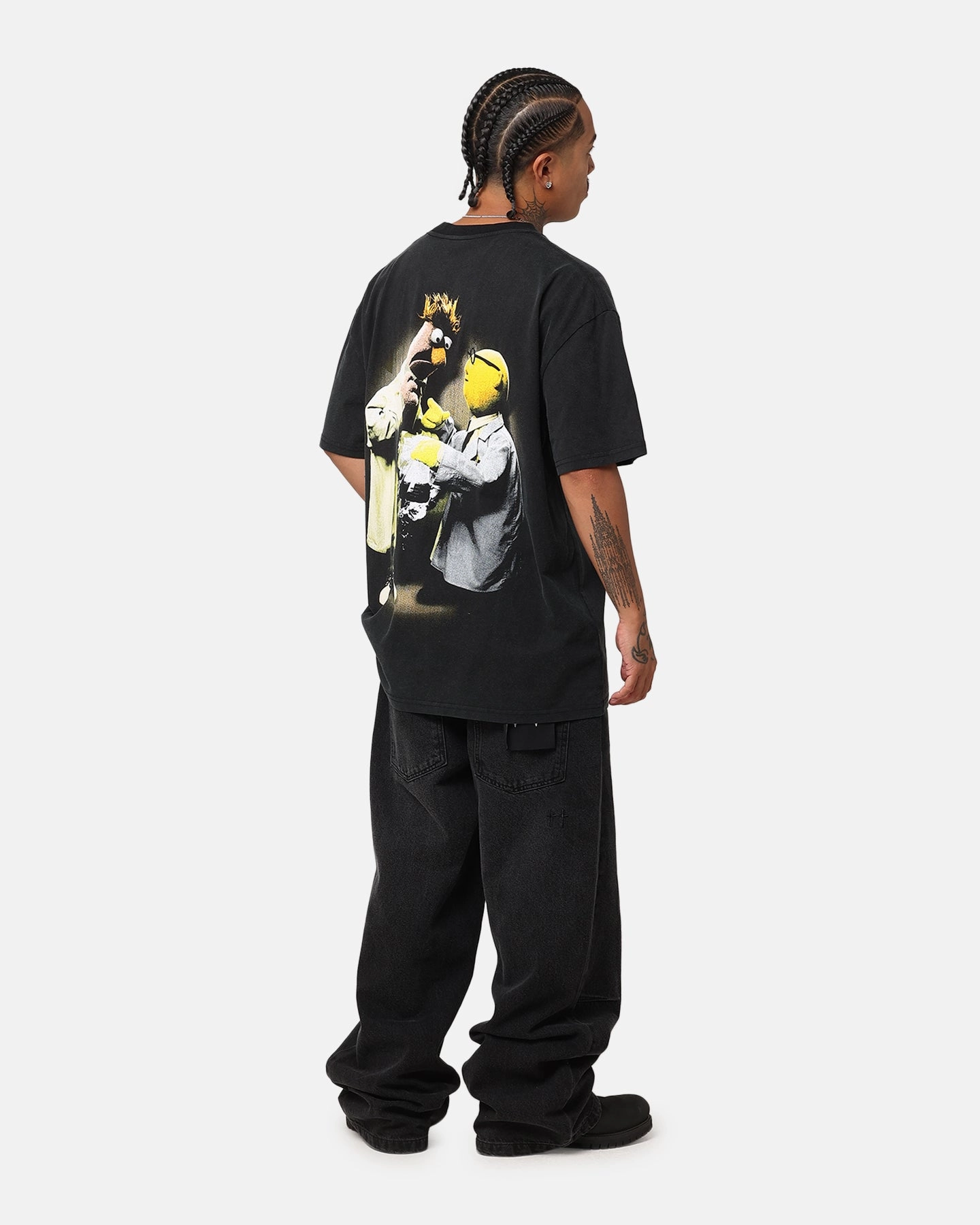 Leisure Casual Sweat Absorbent American Thrift Disney The Muppets Beaker Heavy T-Shirt Vintage Black