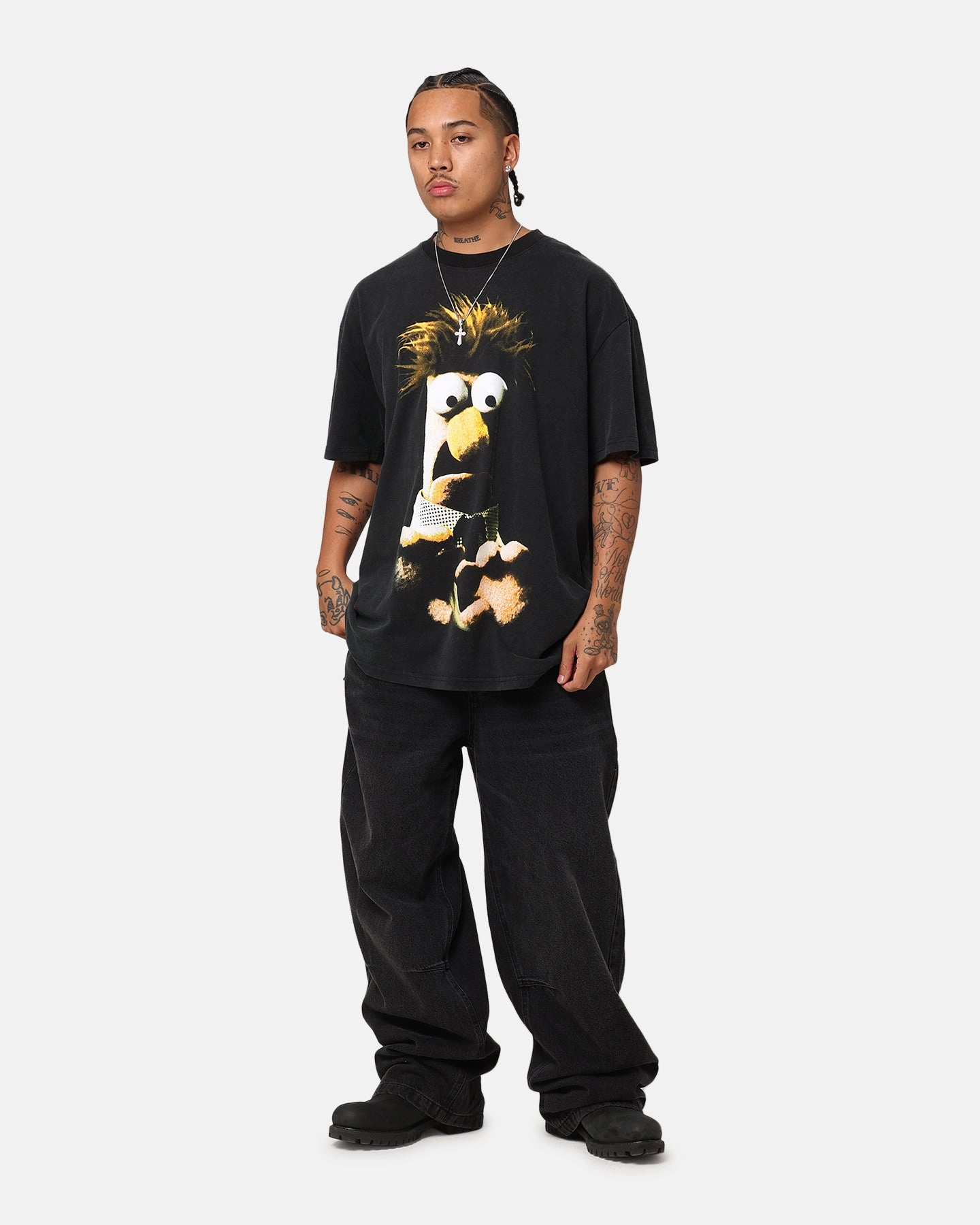 Comfy Essentials Wear American Thrift Disney The Muppets Beaker Heavy T-Shirt Vintage Black