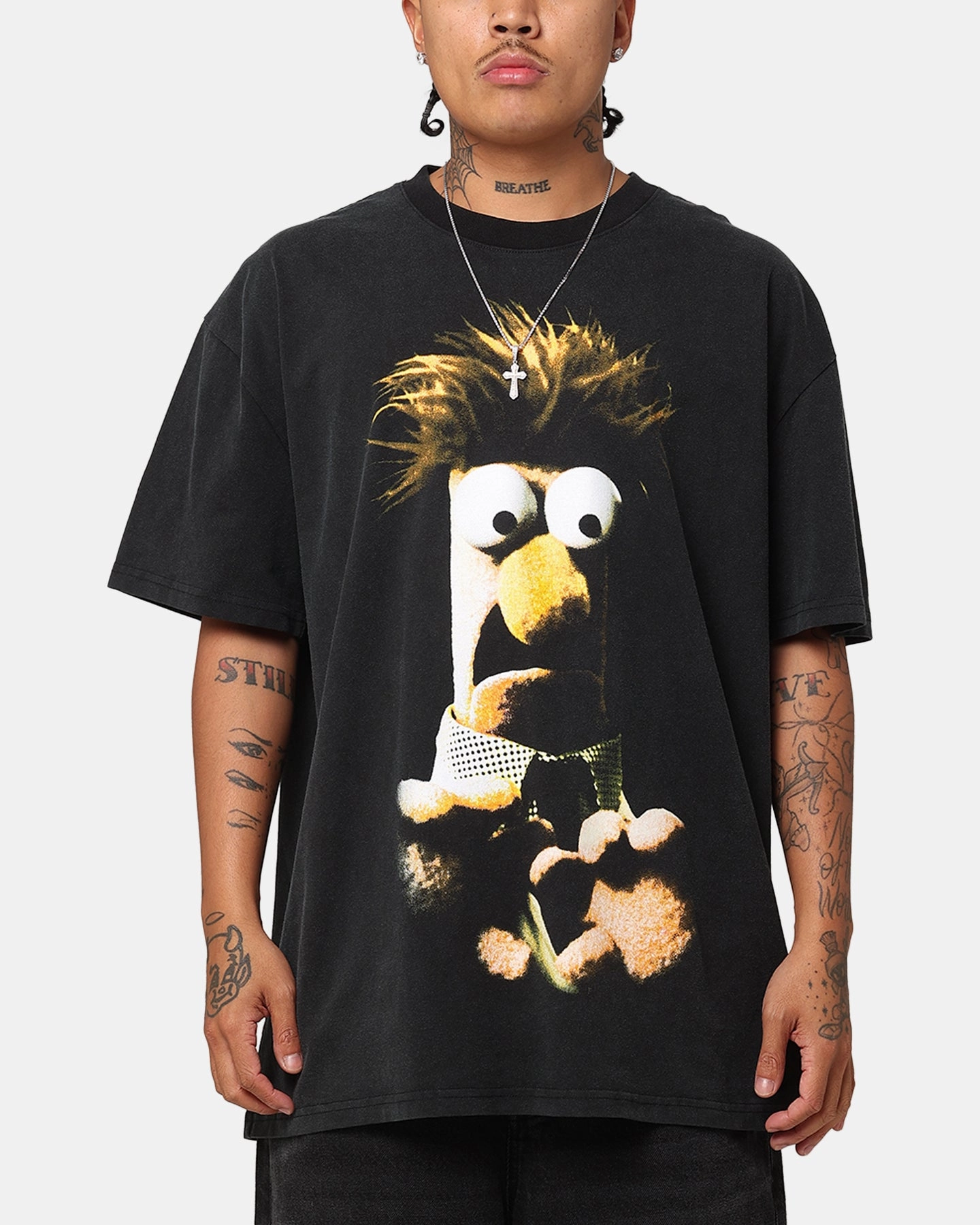 Perfect For Relaxing Outdoor Look American Thrift Disney The Muppets Beaker Heavy T-Shirt Vintage Black