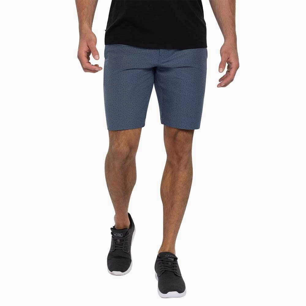 Smart Casual UPF Sun Protection TravisMathew No Map Needed Golf Shorts Heather Dress Blues - SS23 Men