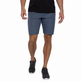 TravisMathew No Map Needed Golf Shorts Heather Dress Blues - SS23 Men Outdoor Activity button-down look