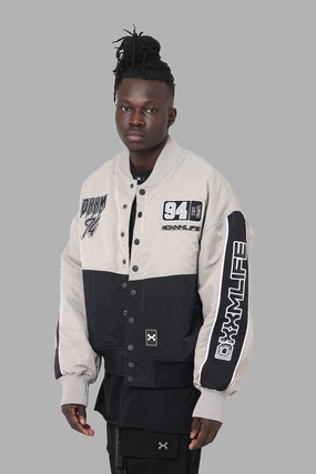 DXXMLife L-5 DXXM Racing Jacket Grey/Black Practical Layer Abrasion Resistant Panels