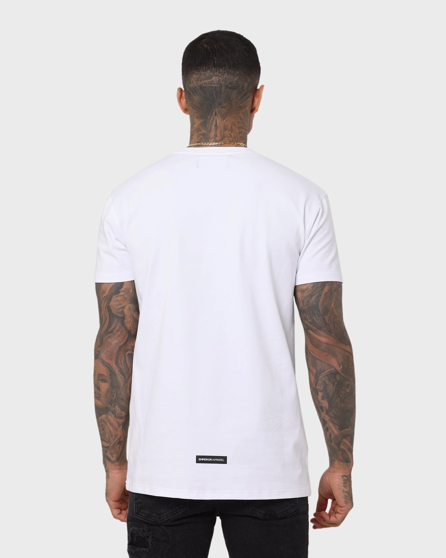 Athletic and Cool Emperor Apparel Essential Hustle T-Shirt White