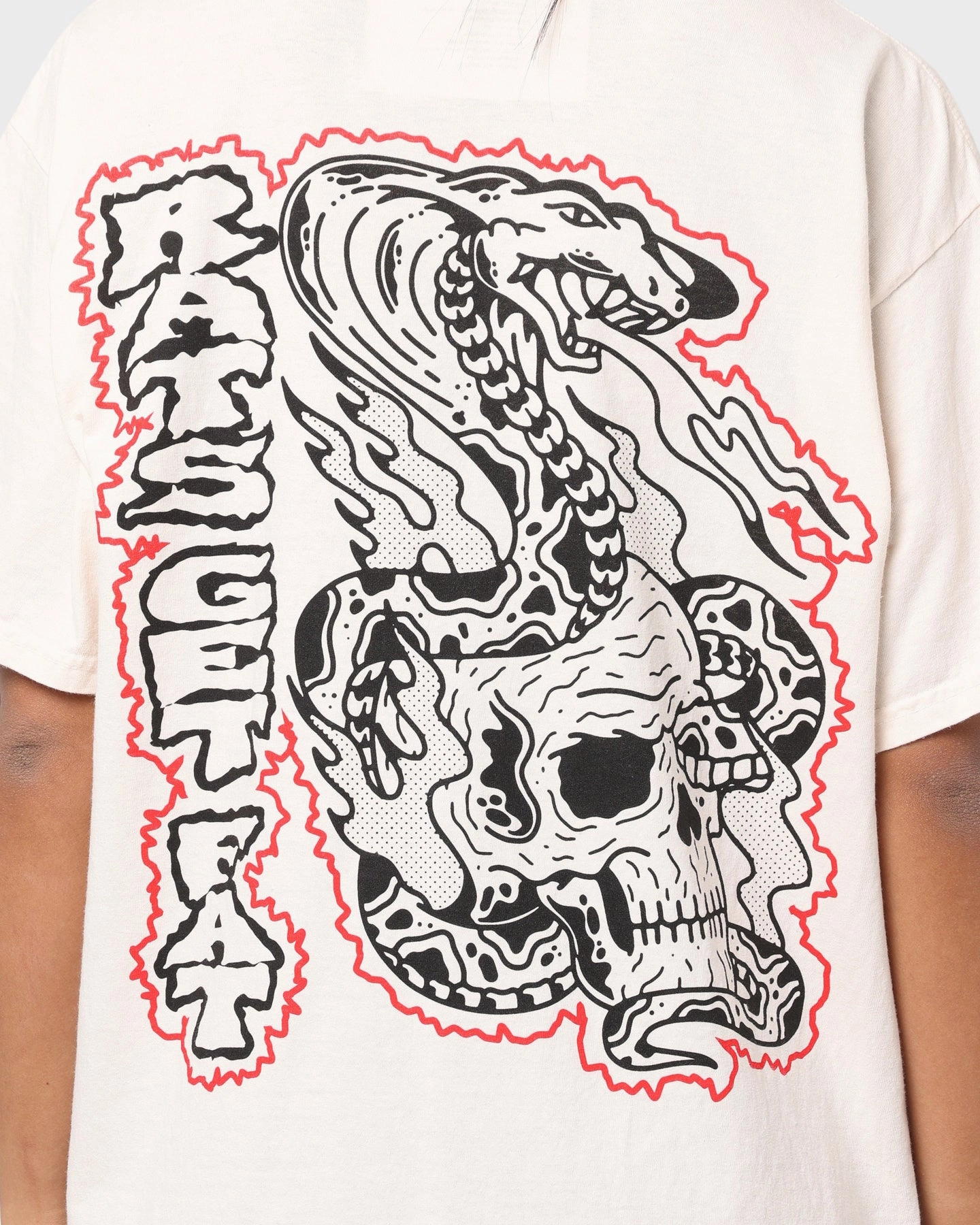 Rats Get Fat Serpent Vintage T-Shirt Off White Anti Pilling Finish Easy Wear Option