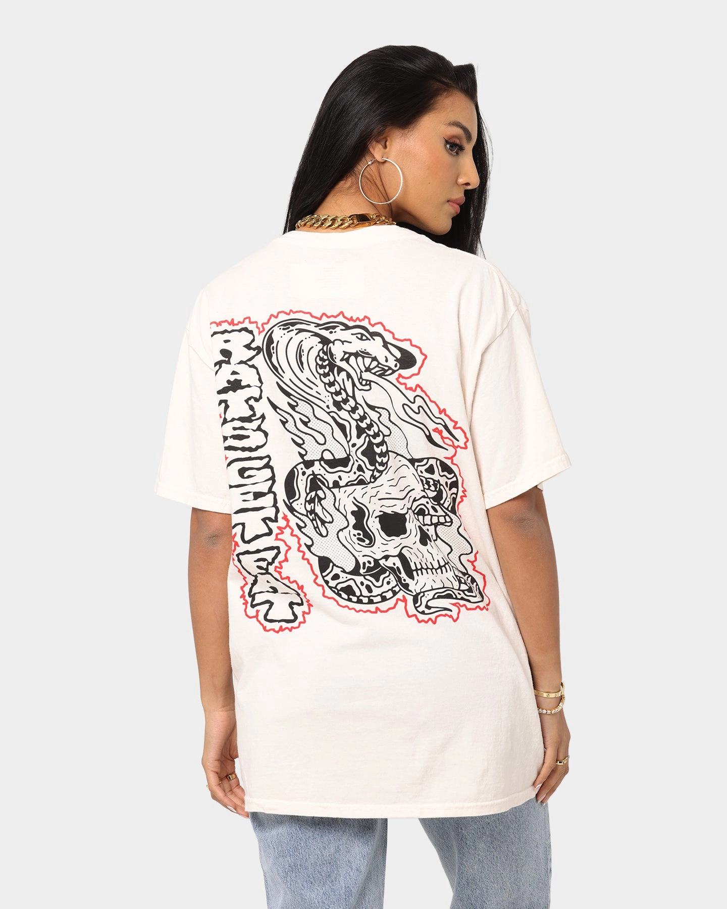 Rats Get Fat Serpent Vintage T-Shirt Off White Everyday Style Comfy Vibes