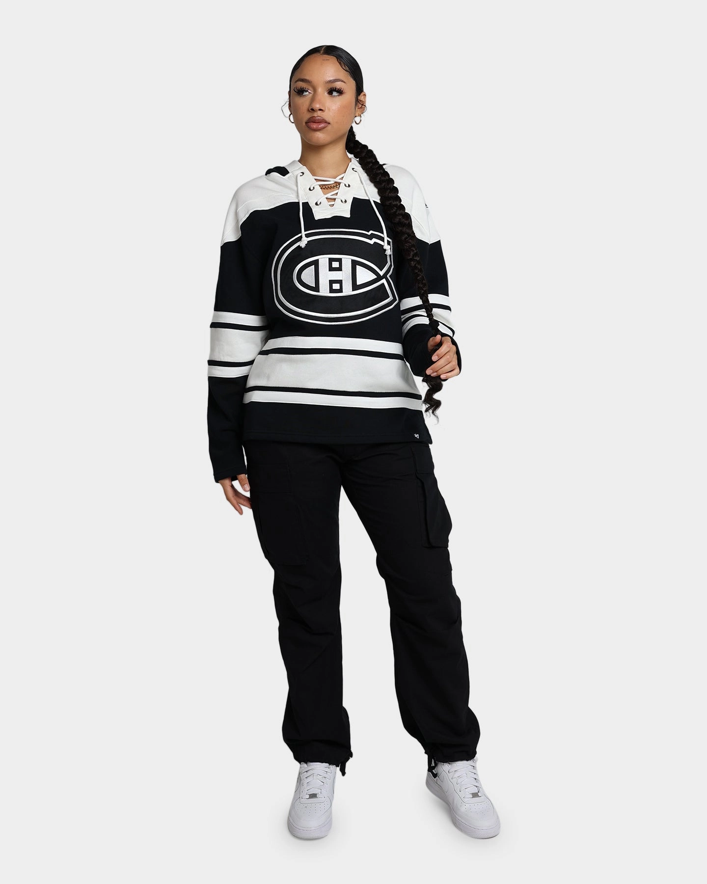 47 Brand Montreal Canadiens Superior Lacer Hoodie Jet Black NoiseFreeMaterial suitable for religious ceremonies