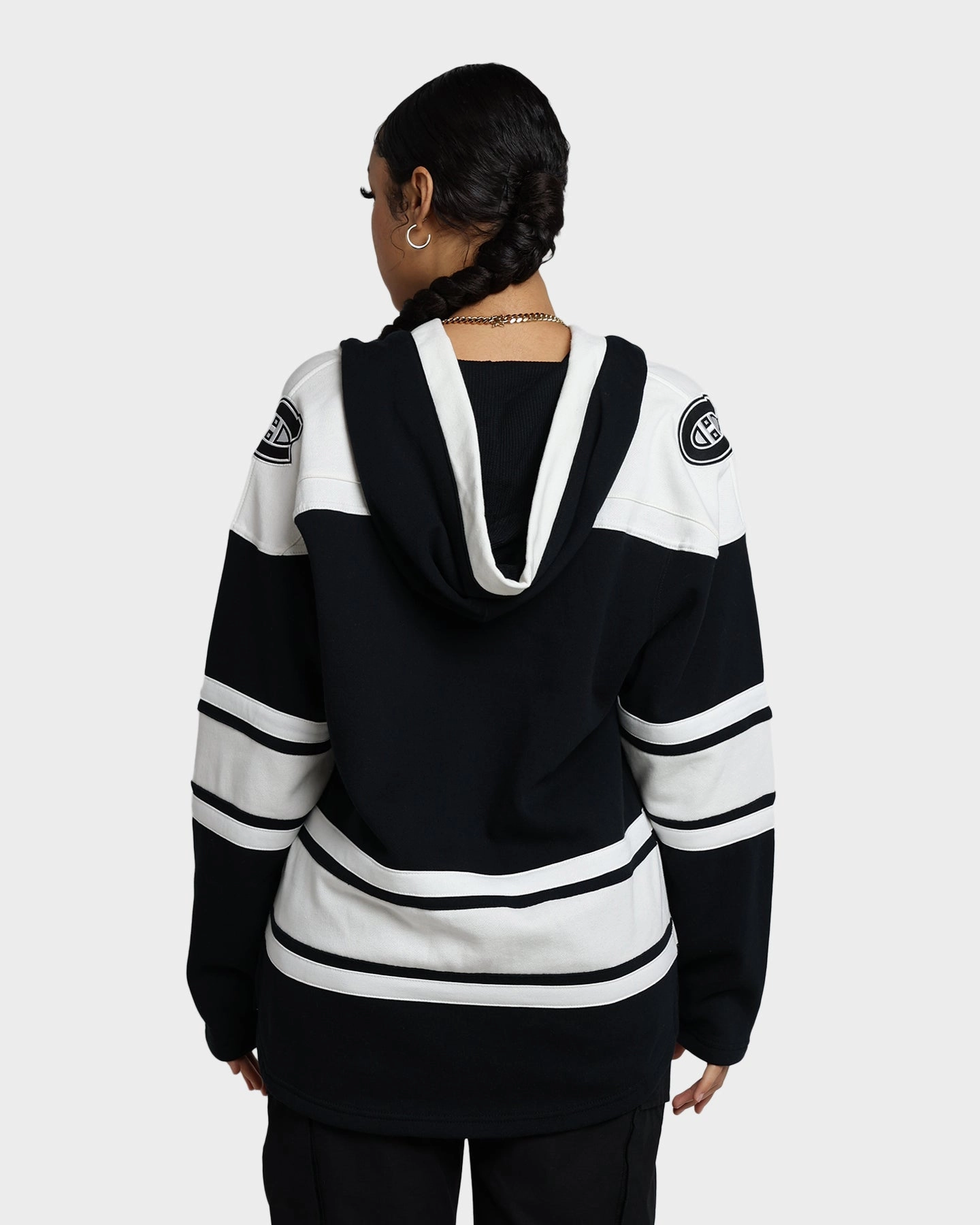 47 Brand Montreal Canadiens Superior Lacer Hoodie Jet Black Waterproof Material NonIrritating Tagless Neck