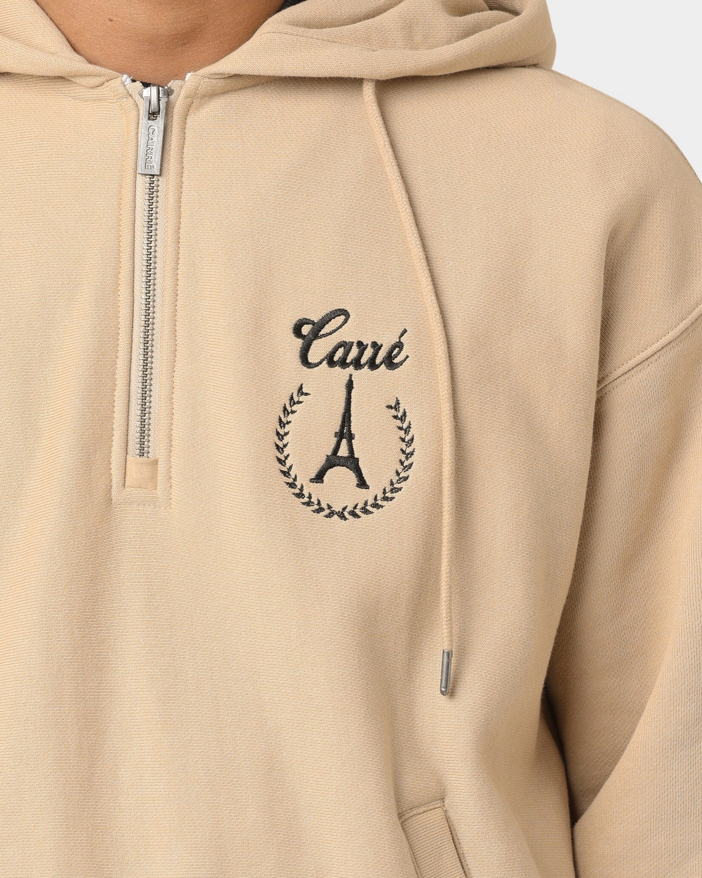 Light Comfort Carr?? Royale Quarter Zip Hoodie Stone