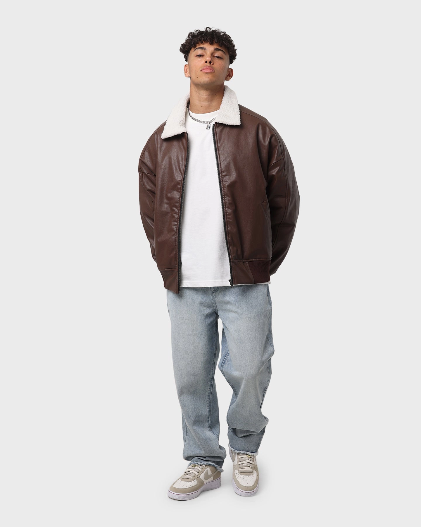 Compression Fold Design EN ES Apex Sherpa Jacket Brown